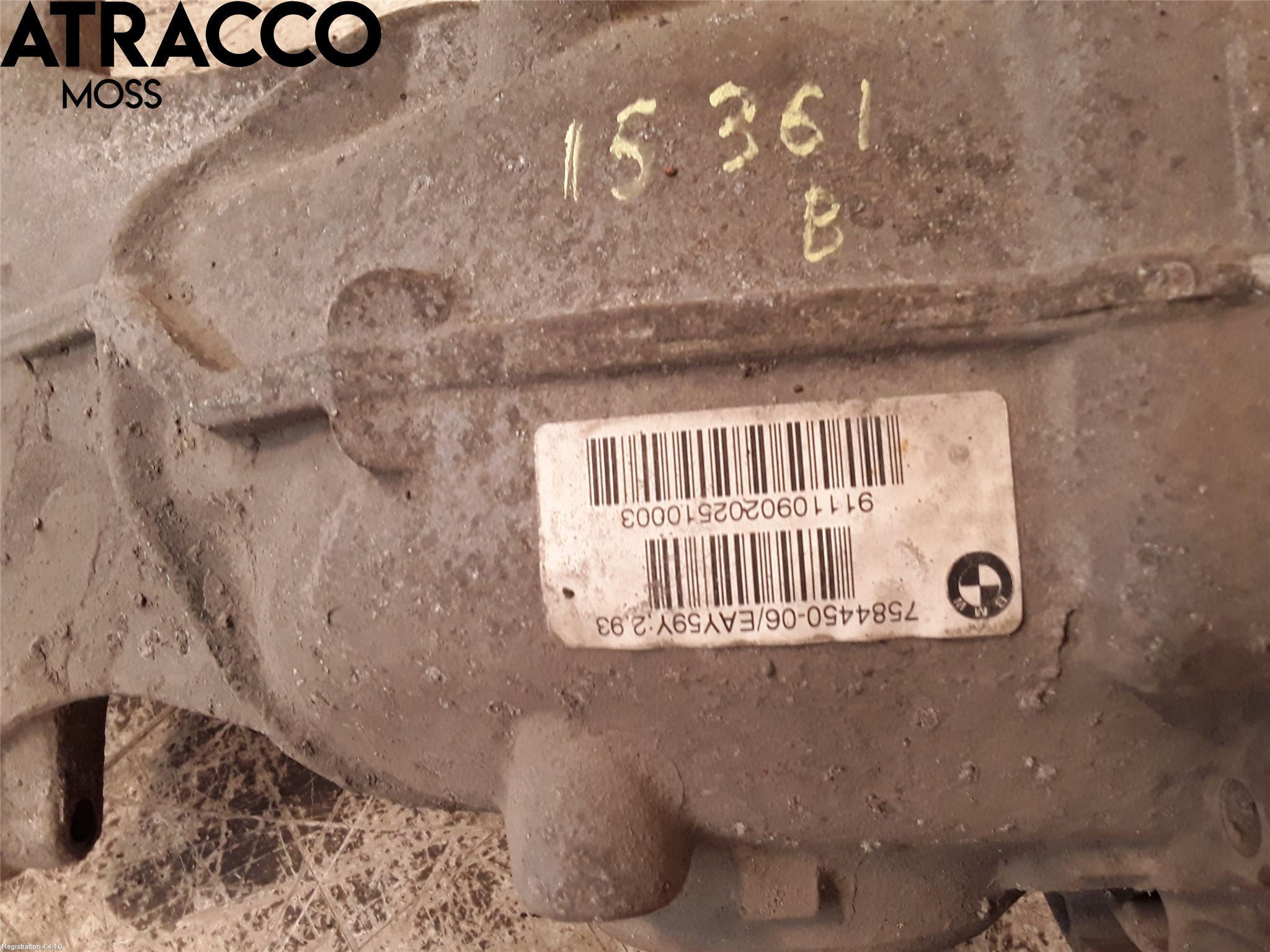 BMW 5 F10/F11/F18 09-17 Bakaksel Kardang Bak -Diff