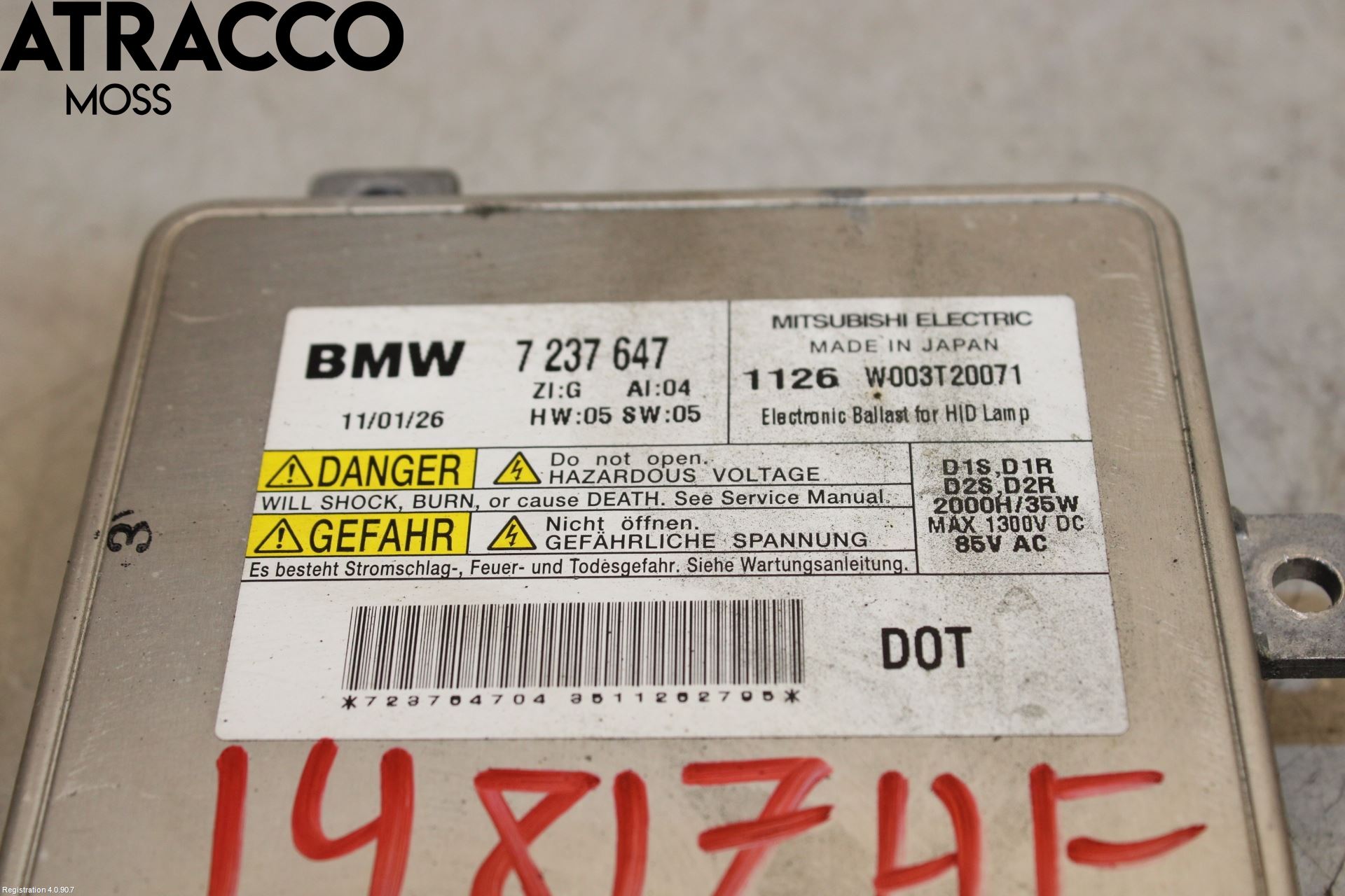 BMW 5 F10/F11/F18 09-17 Styreenhet Xenon