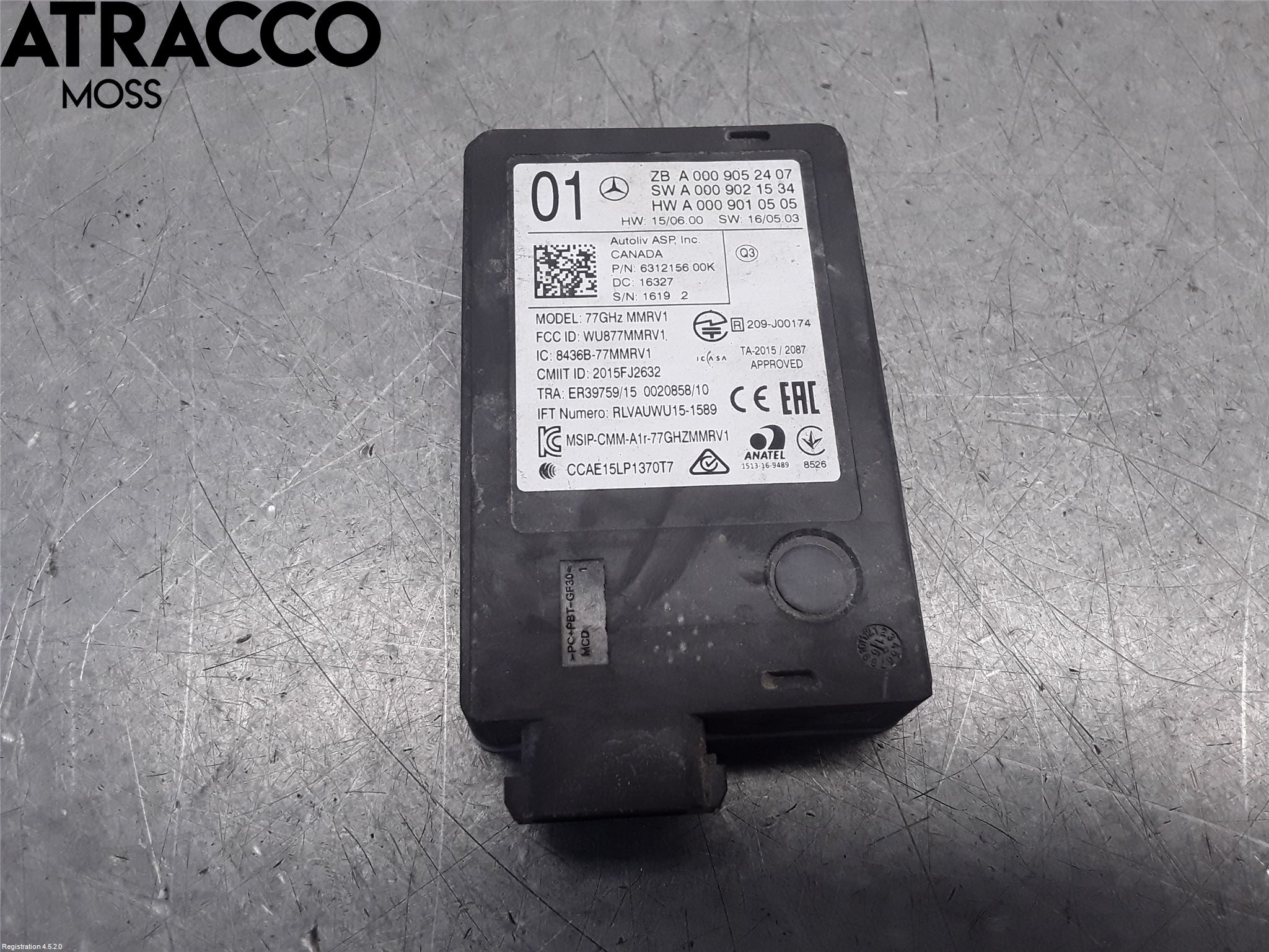 Mercedes-Benz MB E-KLASS (W213) 16-23 Sensor Kollisjonsbeskyttelse