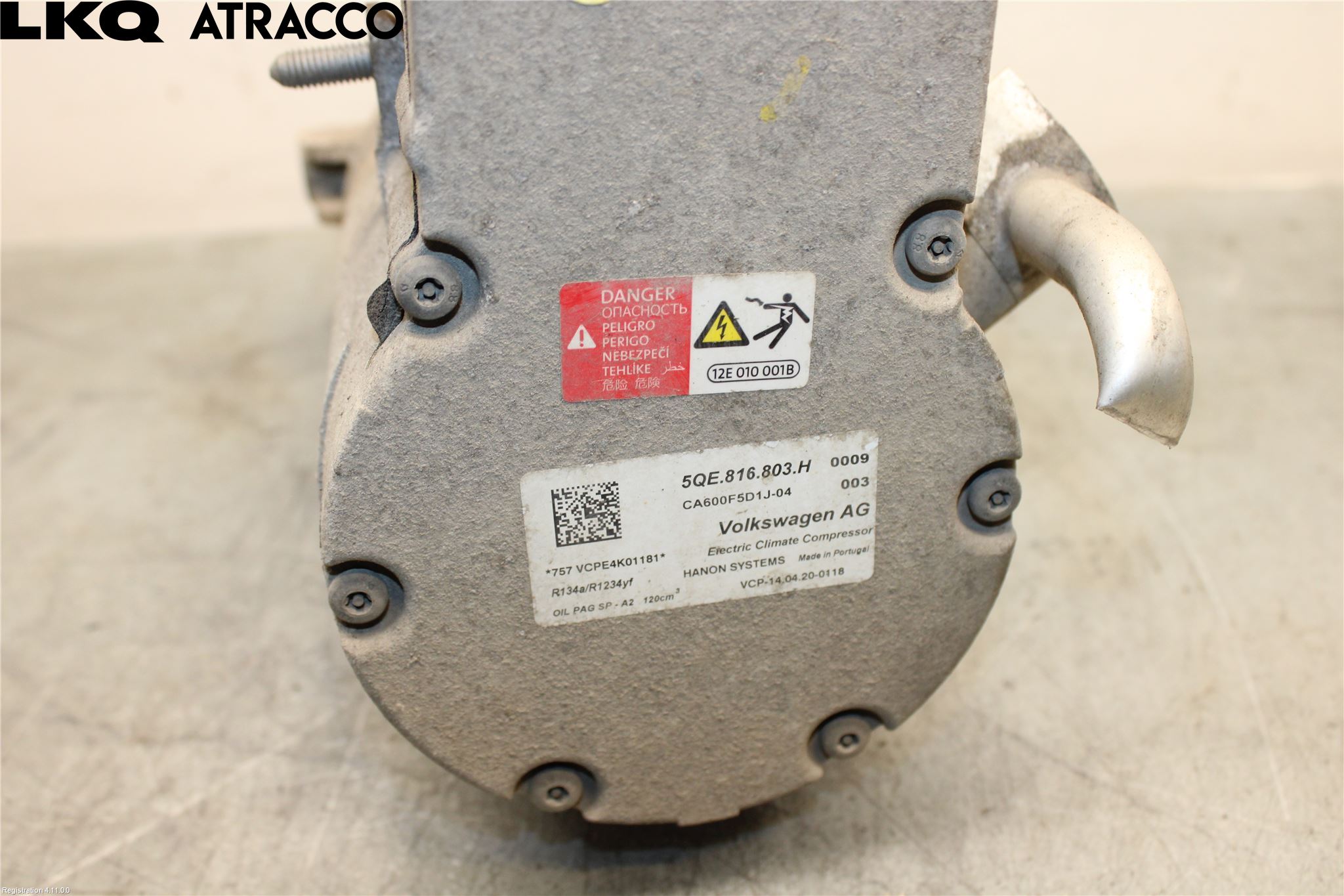 Volkswagen VW UP! / E-UP! Varme Ac Kompressor