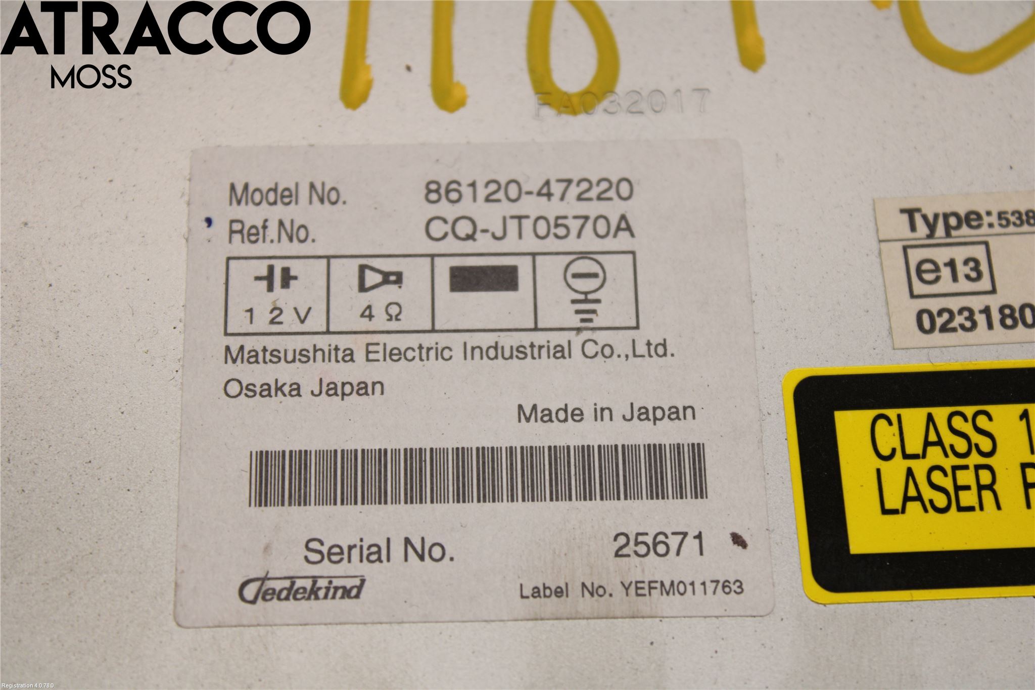 Toyota PRIUS NWH20 04-08 Stereo Radio Med Cd