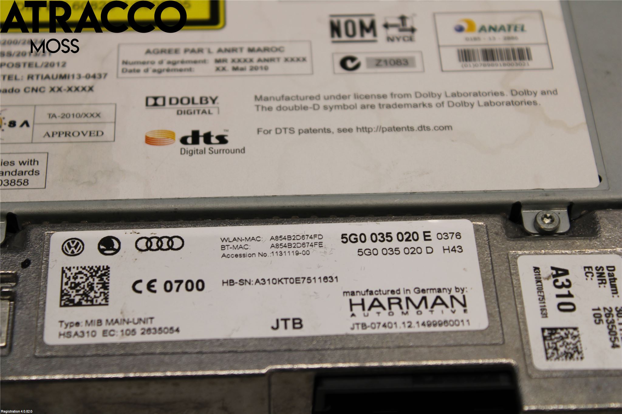 Volkswagen VW GOLF / E-GOLF VII 13-20 Stereo Radio