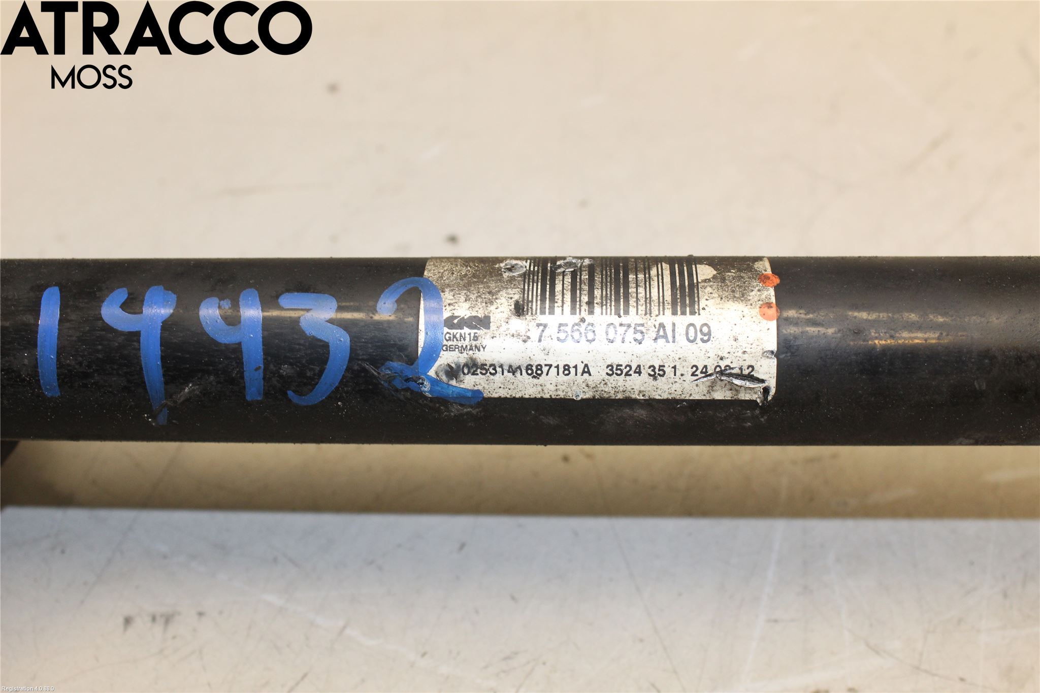 BMW 7 F01/02/03/04 09-15 Drivaksel Bak Kompl Venstre