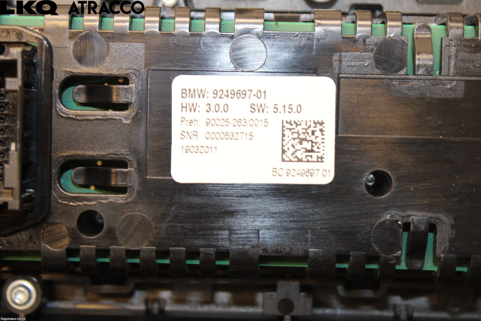 BMW 5 F10/F11/F18 09-17 Varme Ac Betjening-Display