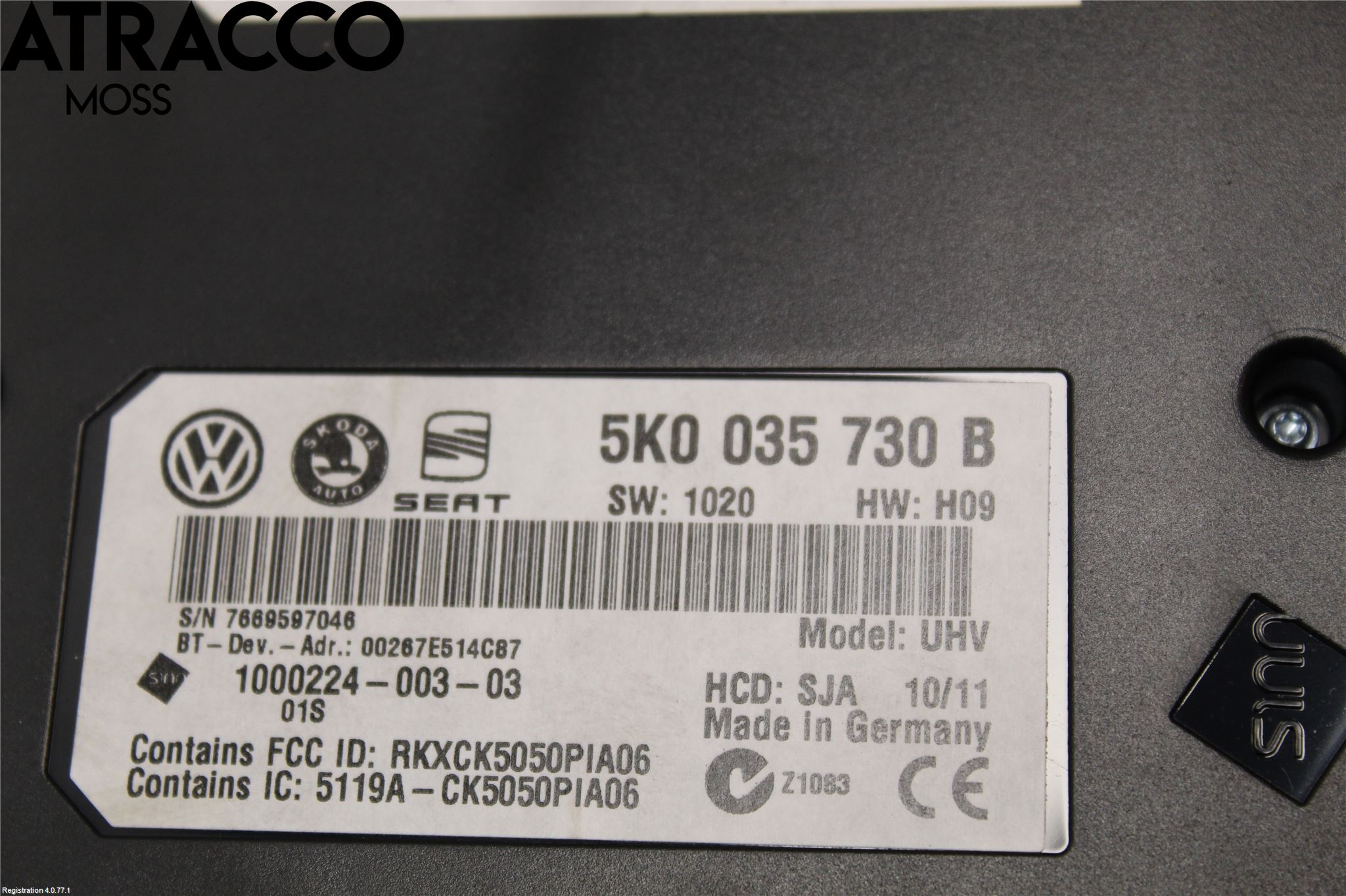 Volkswagen VW PASSAT 11-14 Styreenhet Øvrig