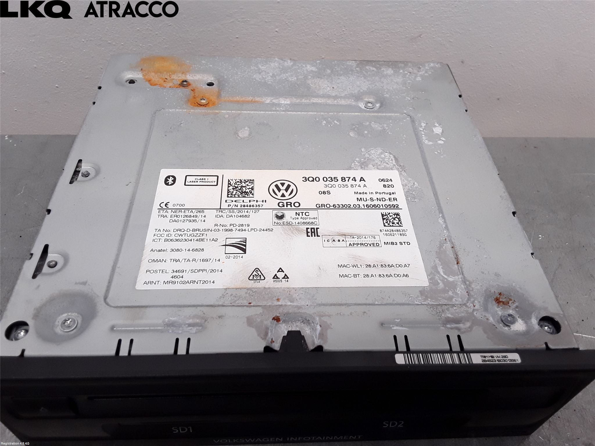 Volkswagen VW GOLF / E-GOLF VII 13-20 Stereo Radio