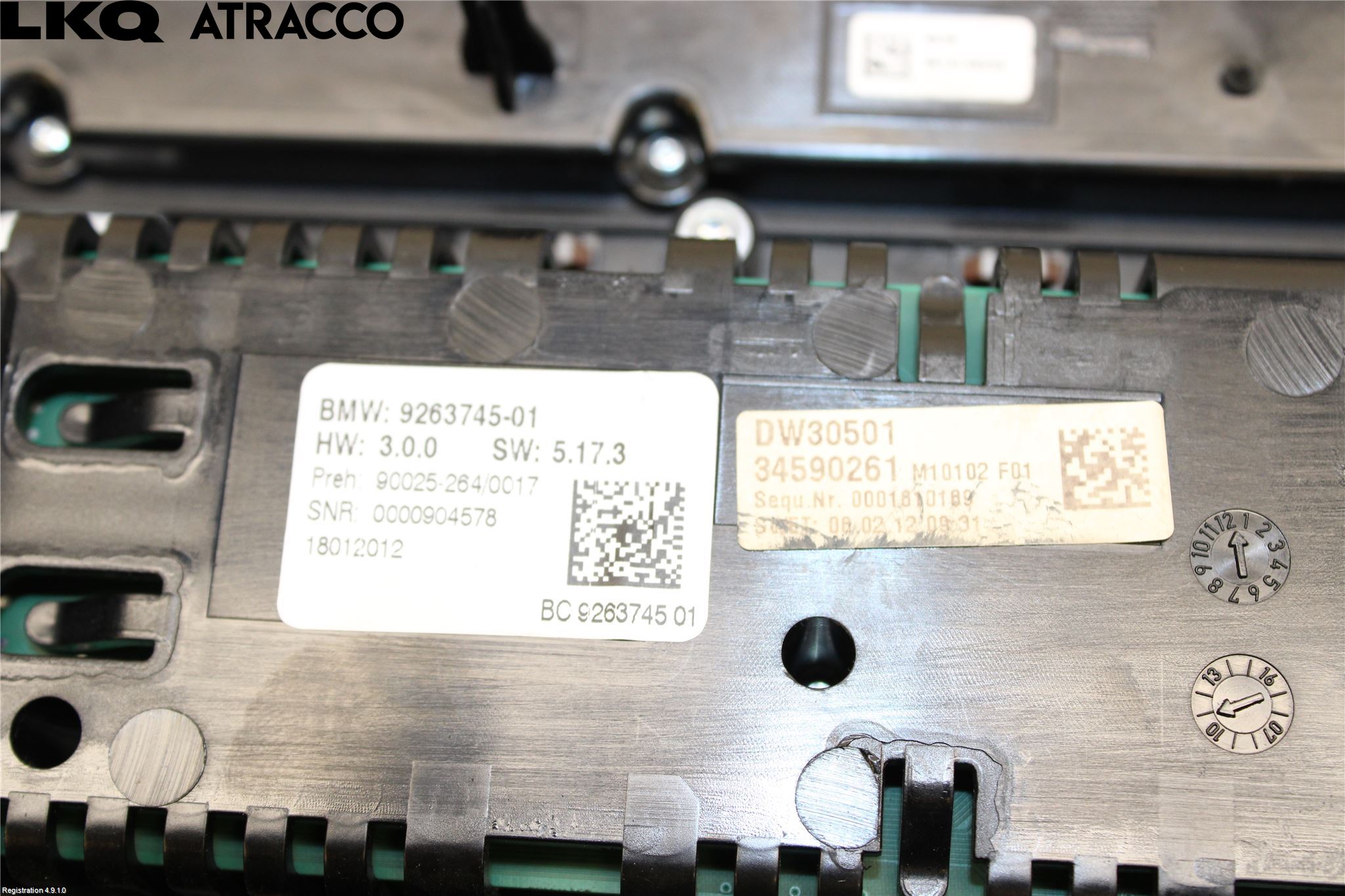 BMW 5 F10/F11/F18 09-17 Varme Ac Betjening-Display