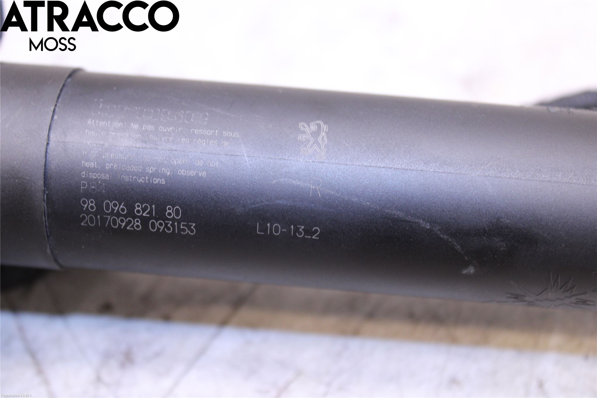 Peugeot 3008 17-24 Bakluke Demper-Gassfjær