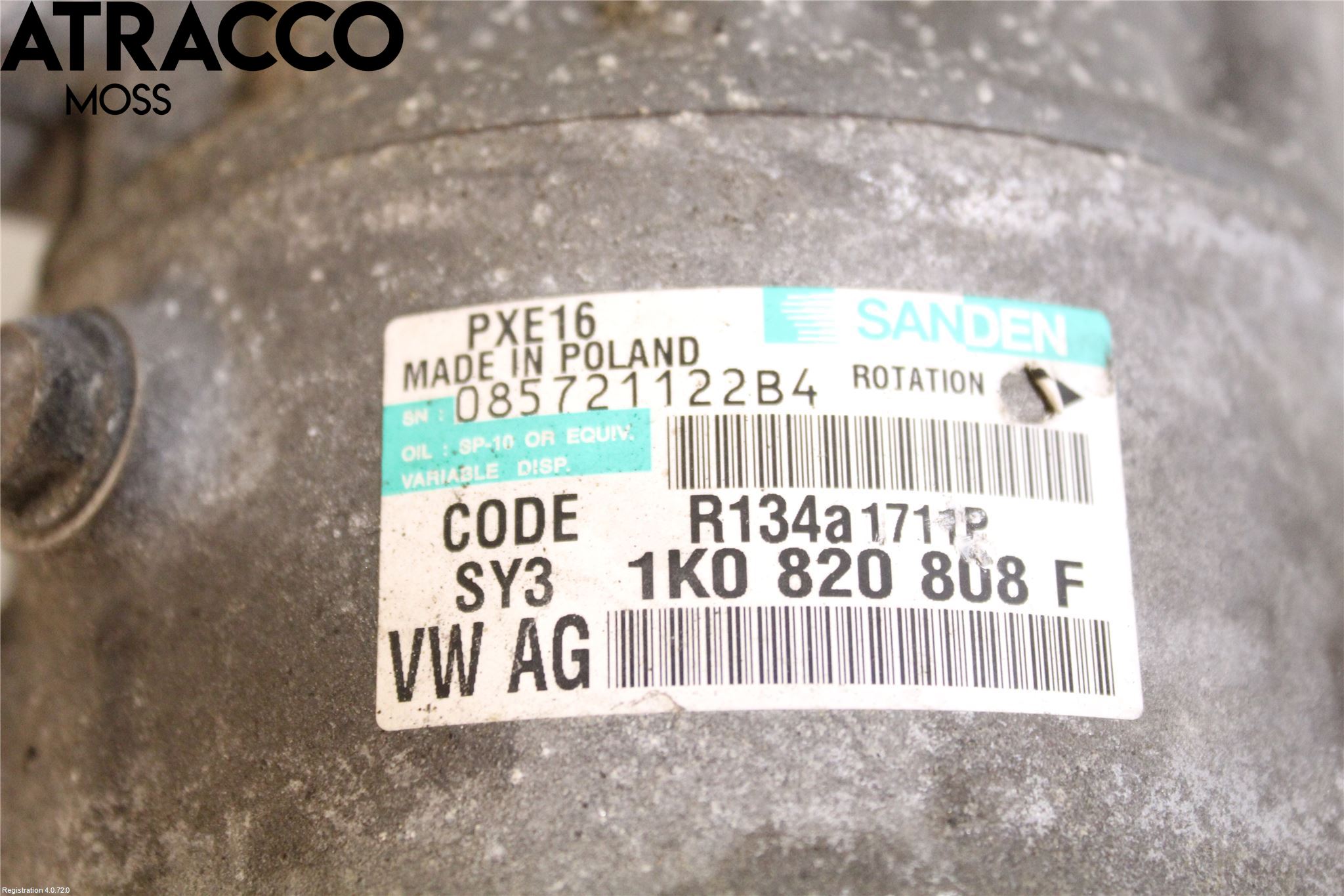 Volkswagen VW TOURAN 10-15 Varme Ac Kompressor