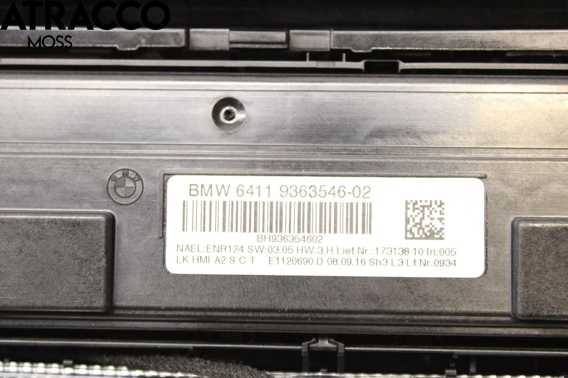 BMW 3 F30/F31/F80 12-19 Varme Ac Betjening-Display