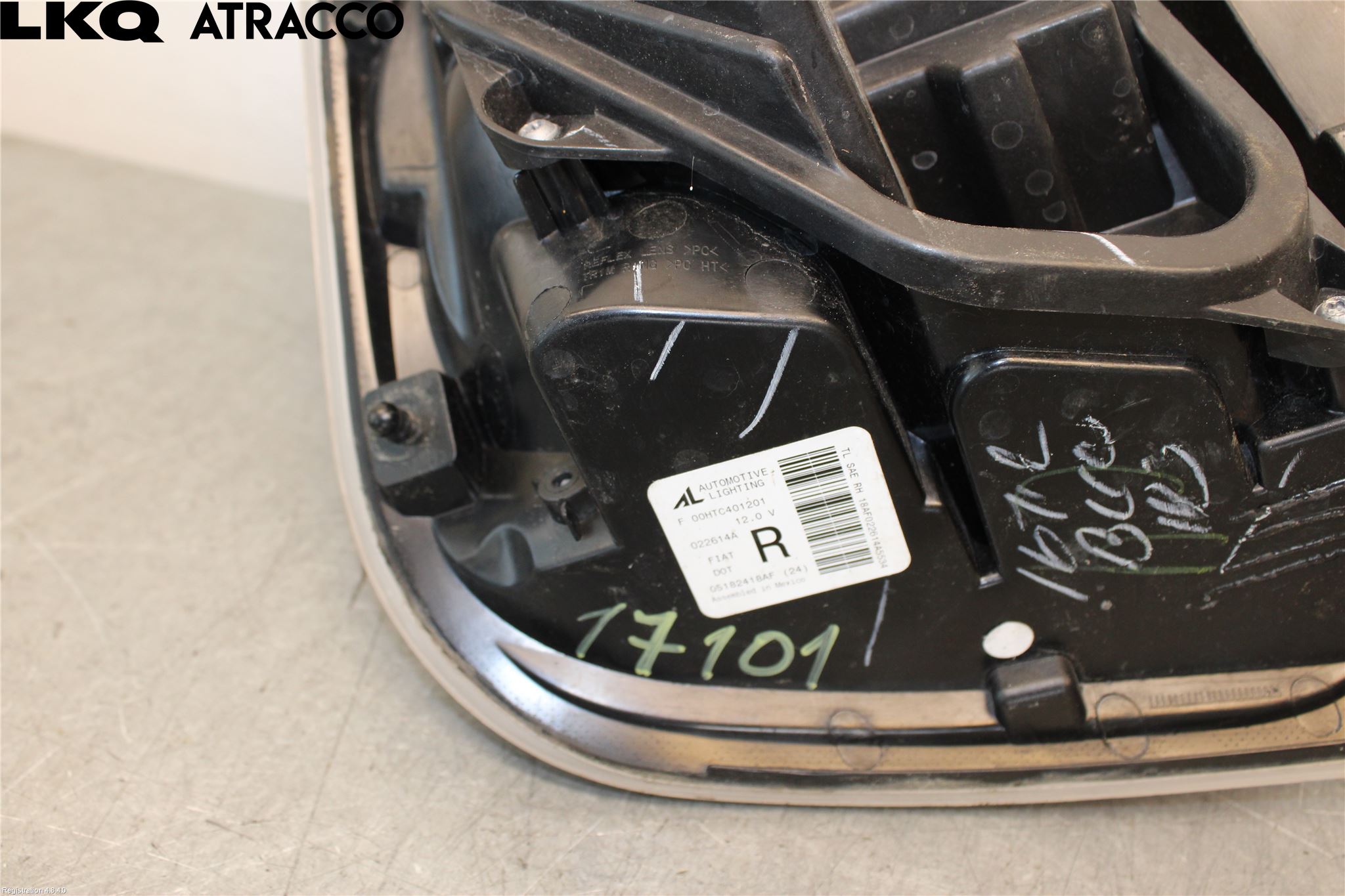 Fiat 500 07- Baklykt Høyre