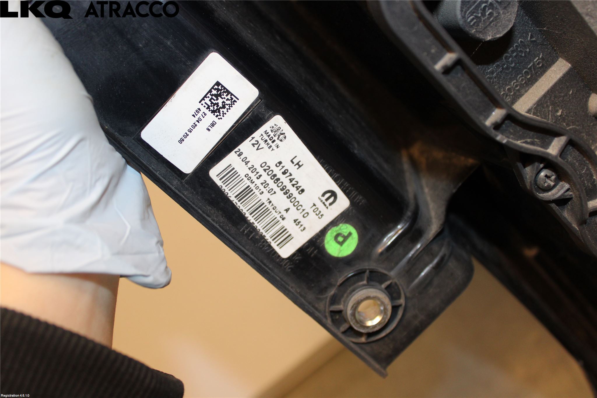 Fiat DOBLO CARGO Baklykt Venstre