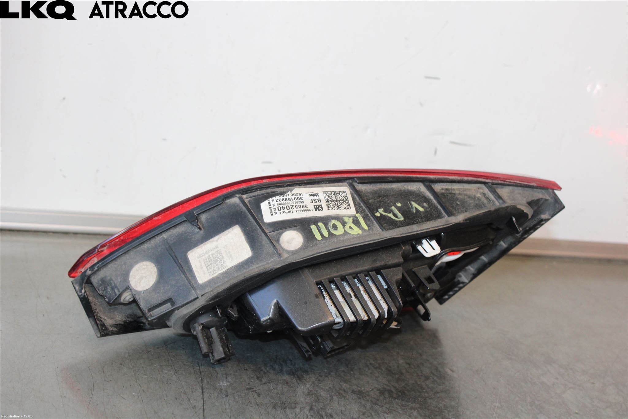 Opel ASTRA K 16-22 Baklykt Venstre  På Luke(Indre