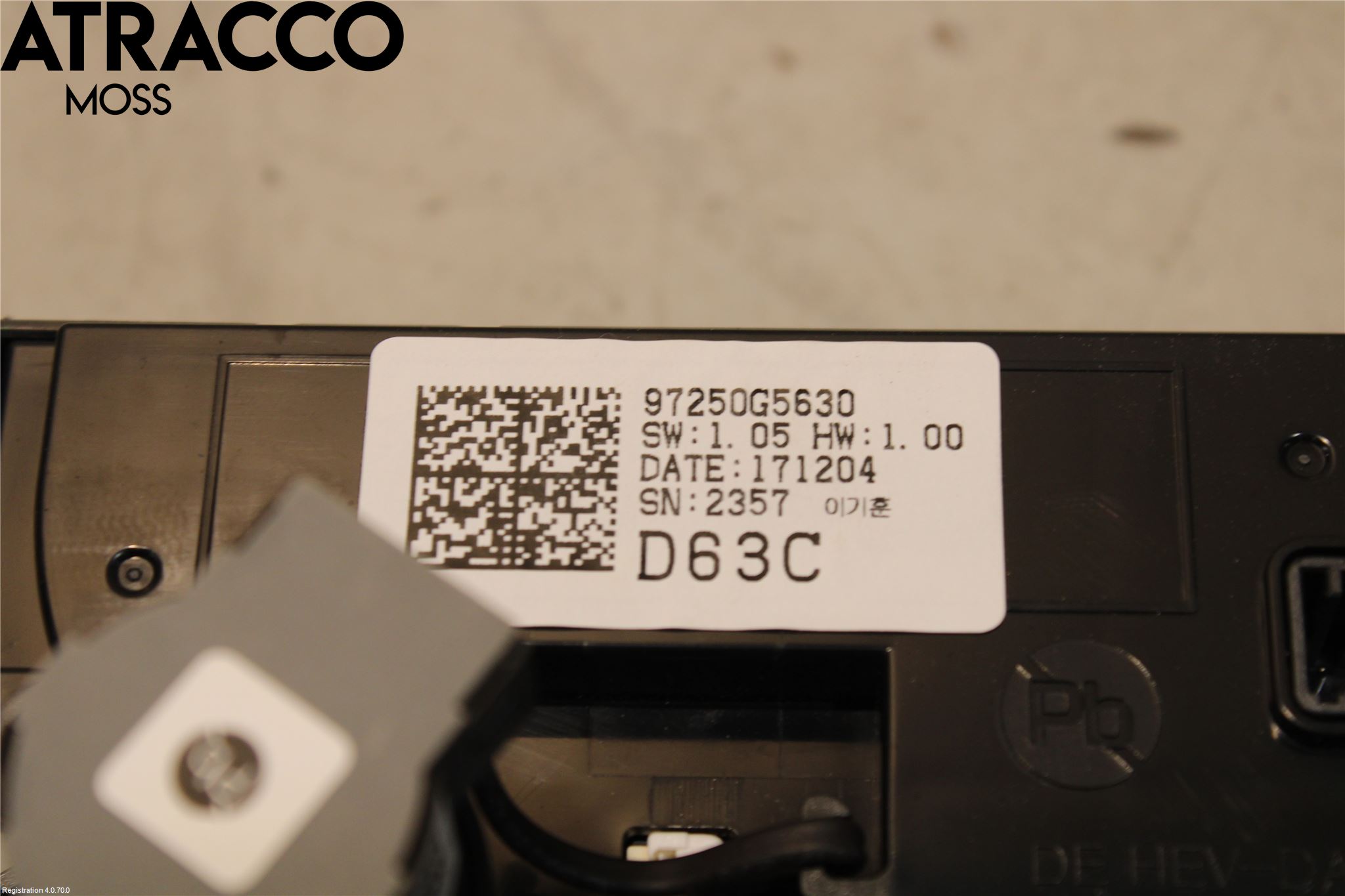 Kia NIRO (DE) 17-22 Varme Ac Betjening-Display