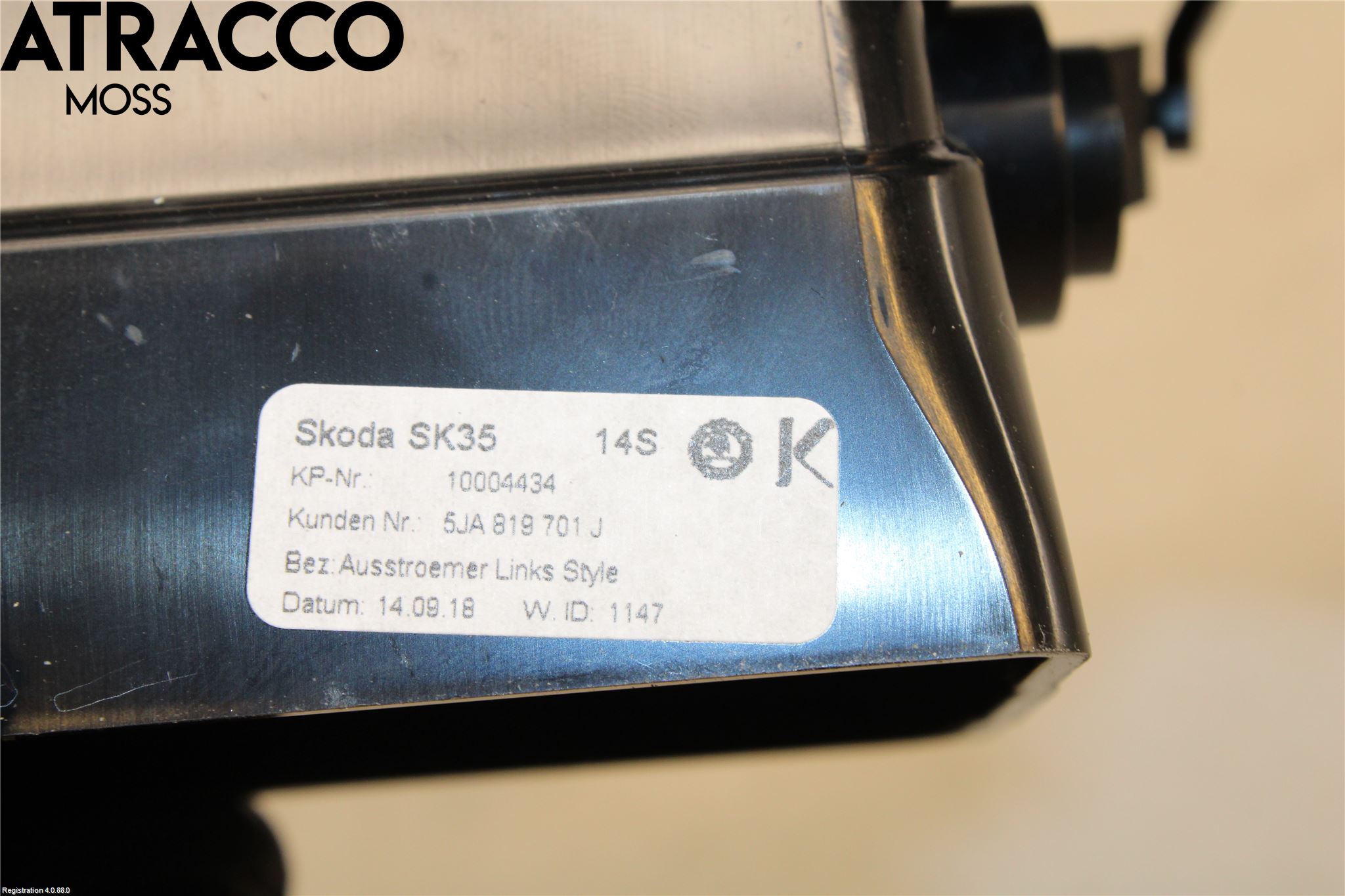 Skoda RAPID Dashbord Kanal - Dyse