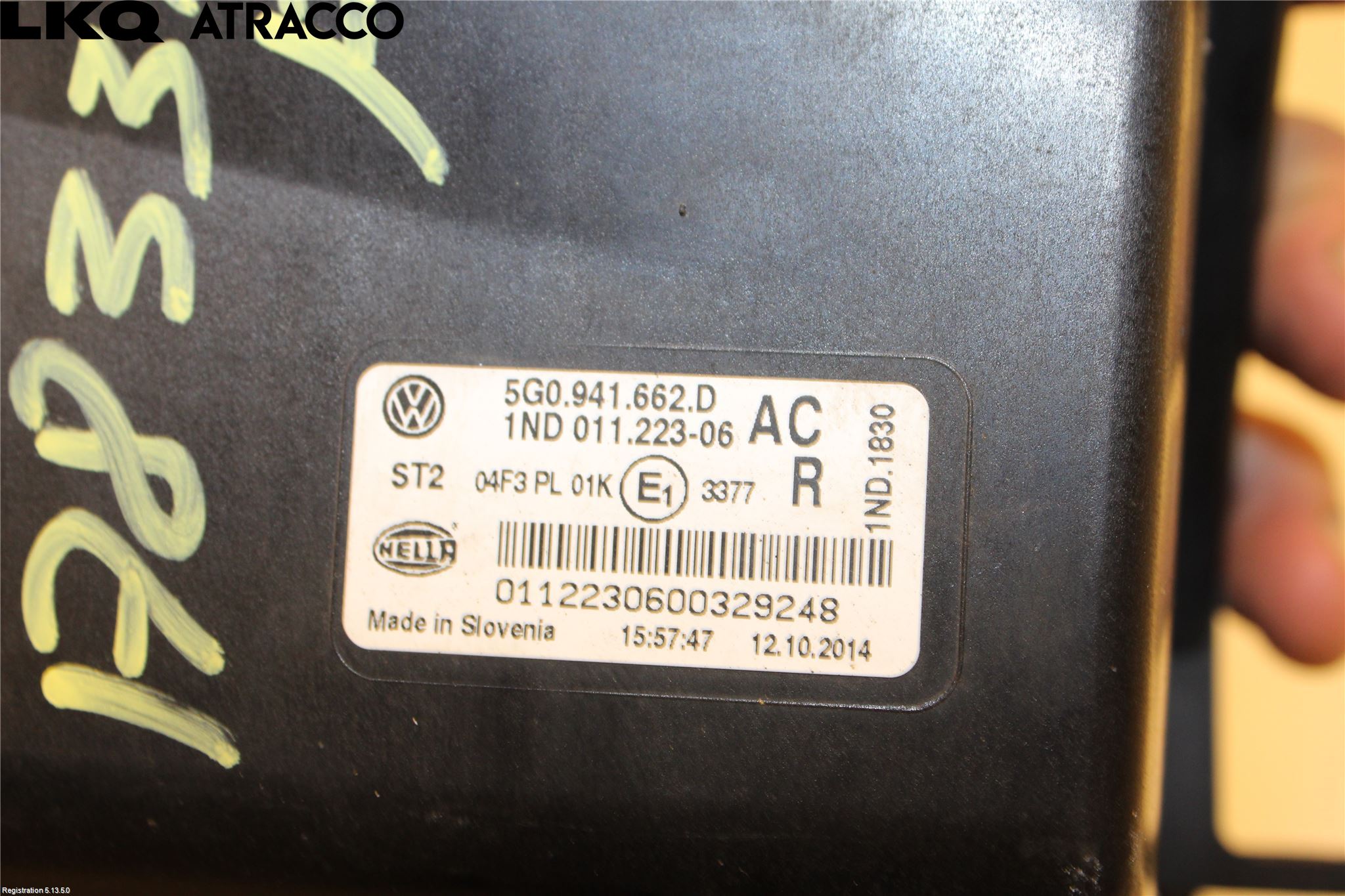 Volkswagen VW GOLF / E-GOLF VII 13-20 Frontlykt-Kurve-Tåkelys