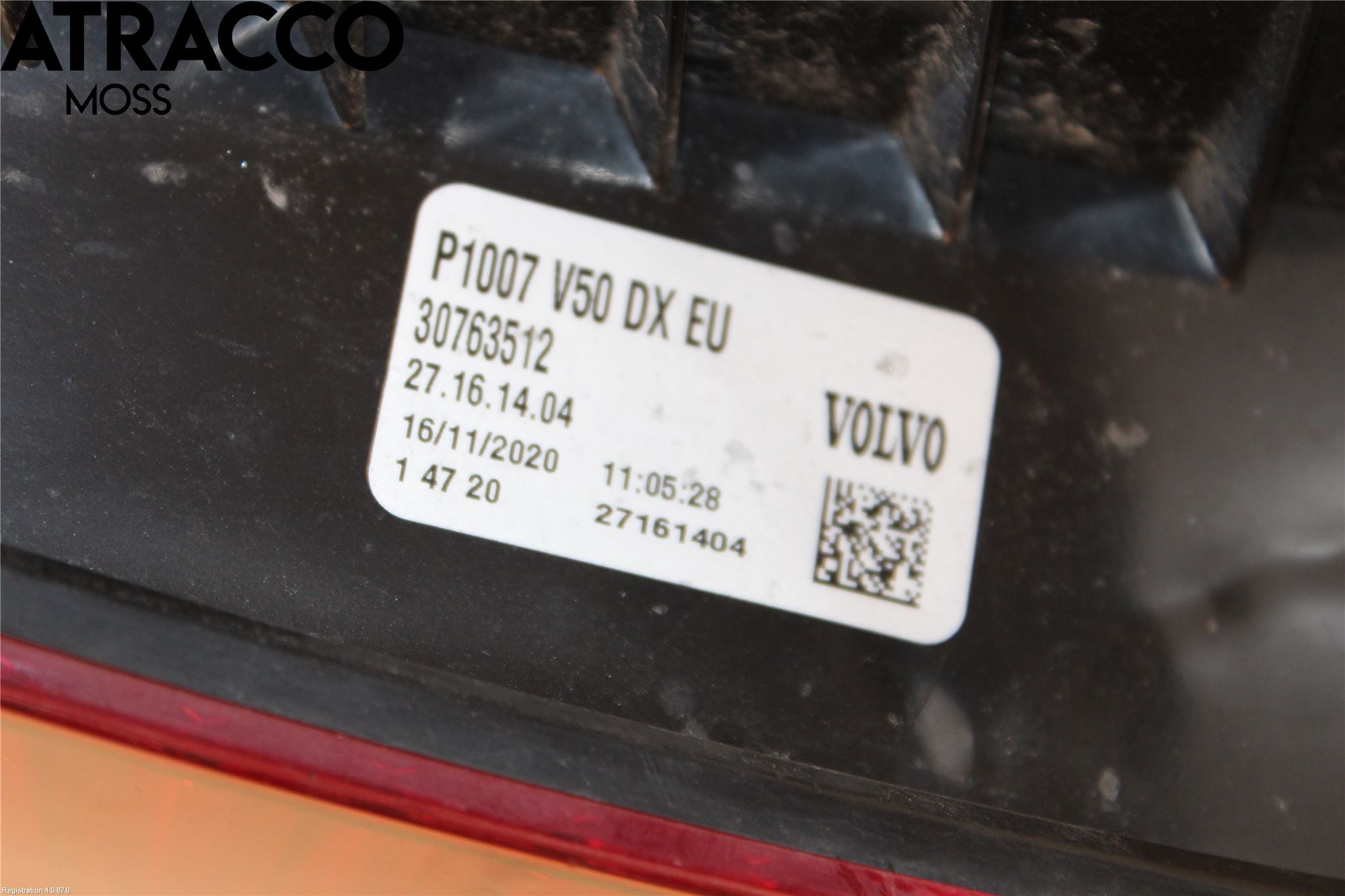 Volvo V50 08-12 Baklykt Høyre