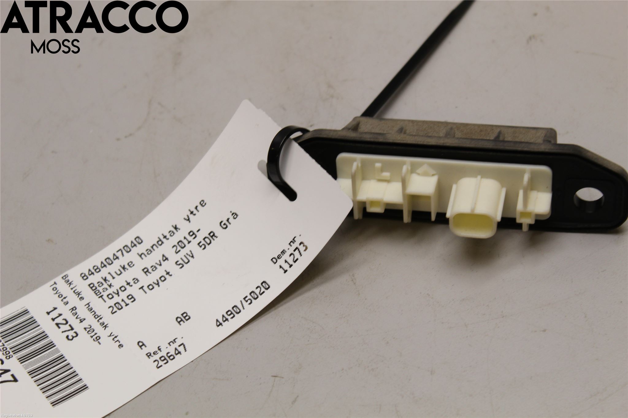 Toyota RAV4 19- Bakluke Handtak Ytre