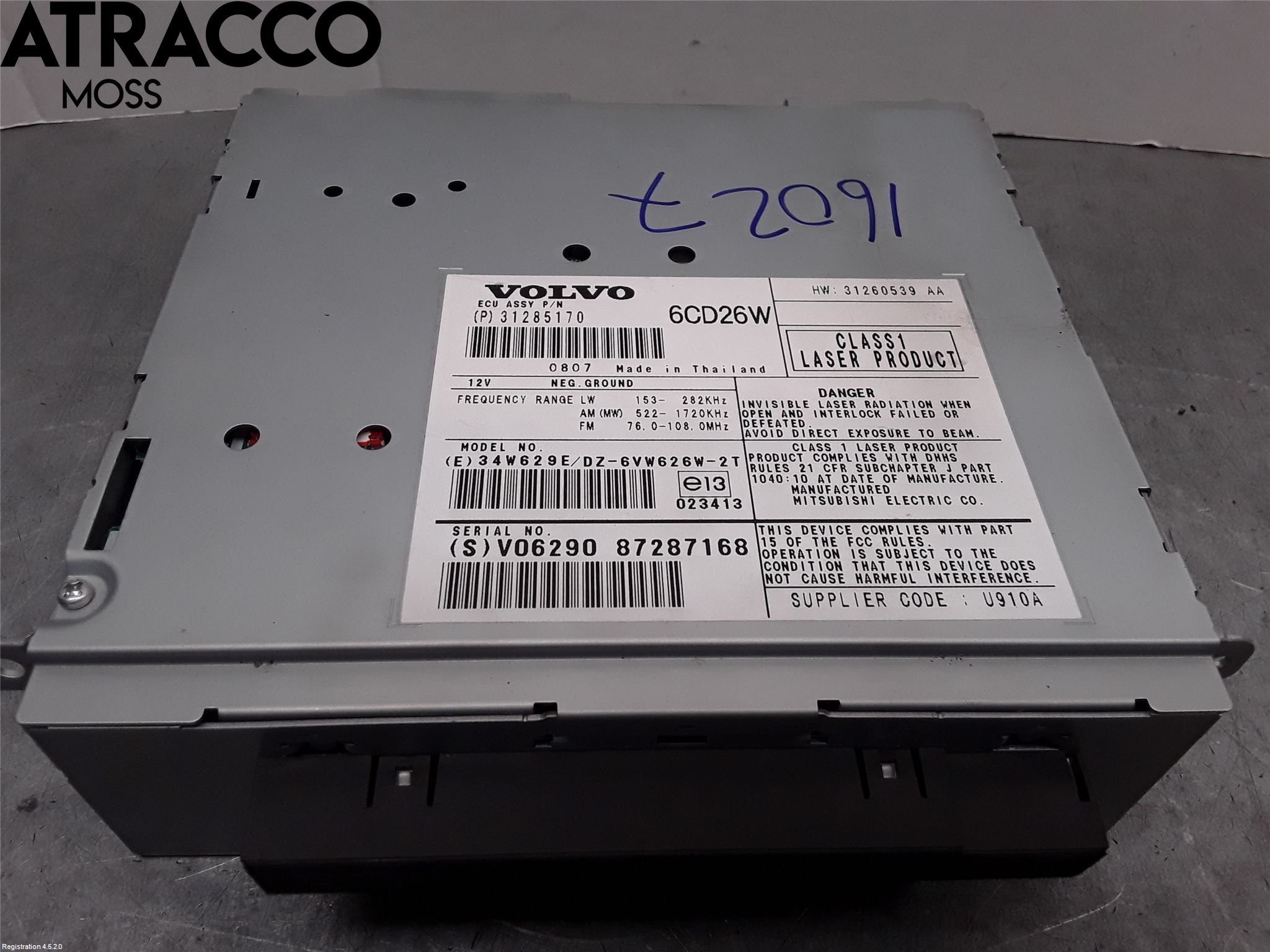 Volvo XC90 07-14 Stereo Radio