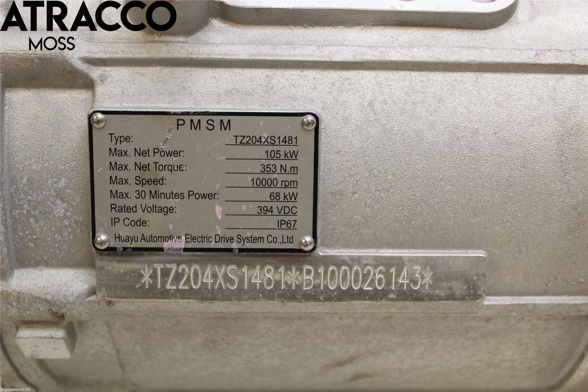 MG ZS EV 20- Motor Elektrisk Fram