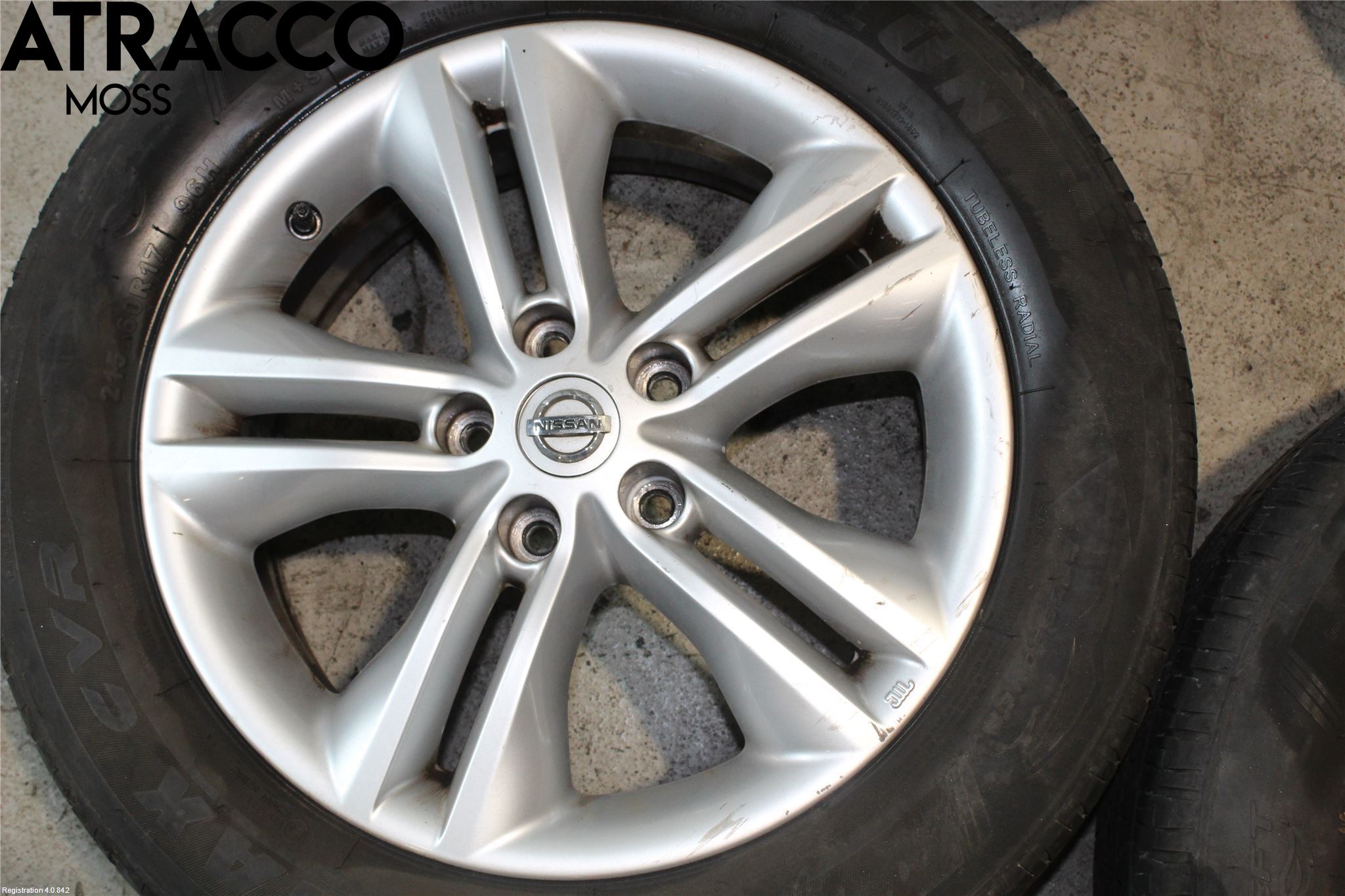 Nissan QASHQAI 10-14 Dekk Sommer På Alu Felg 4Stk