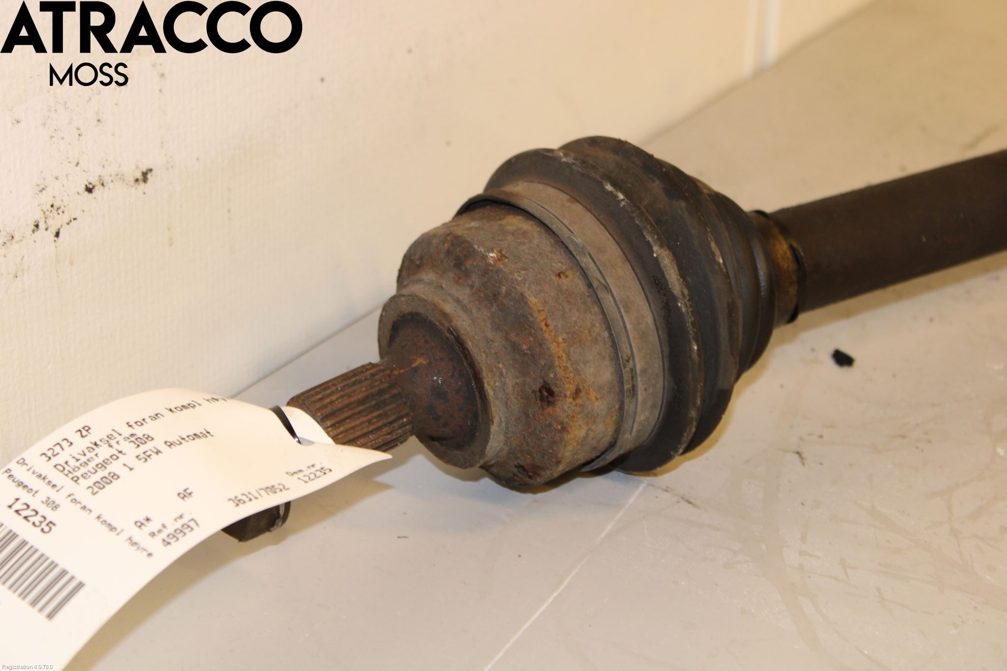 Peugeot 308 08-13 Drivaksel Foran Kompl Høyre