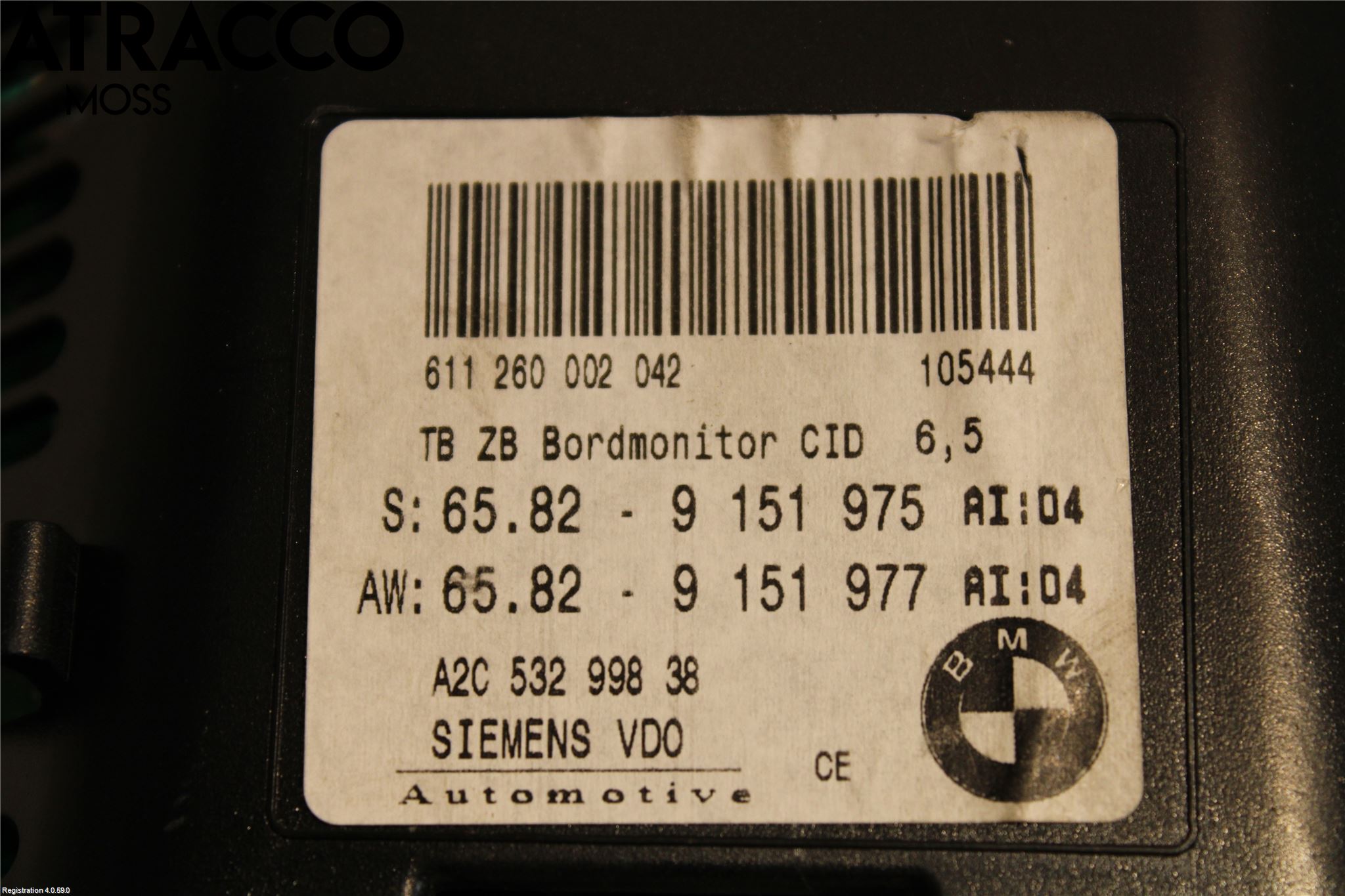 BMW 5 E60/61 Sed/Tou 02-10 Instr Skjerm Dvd-Gps-Ac-Tlf