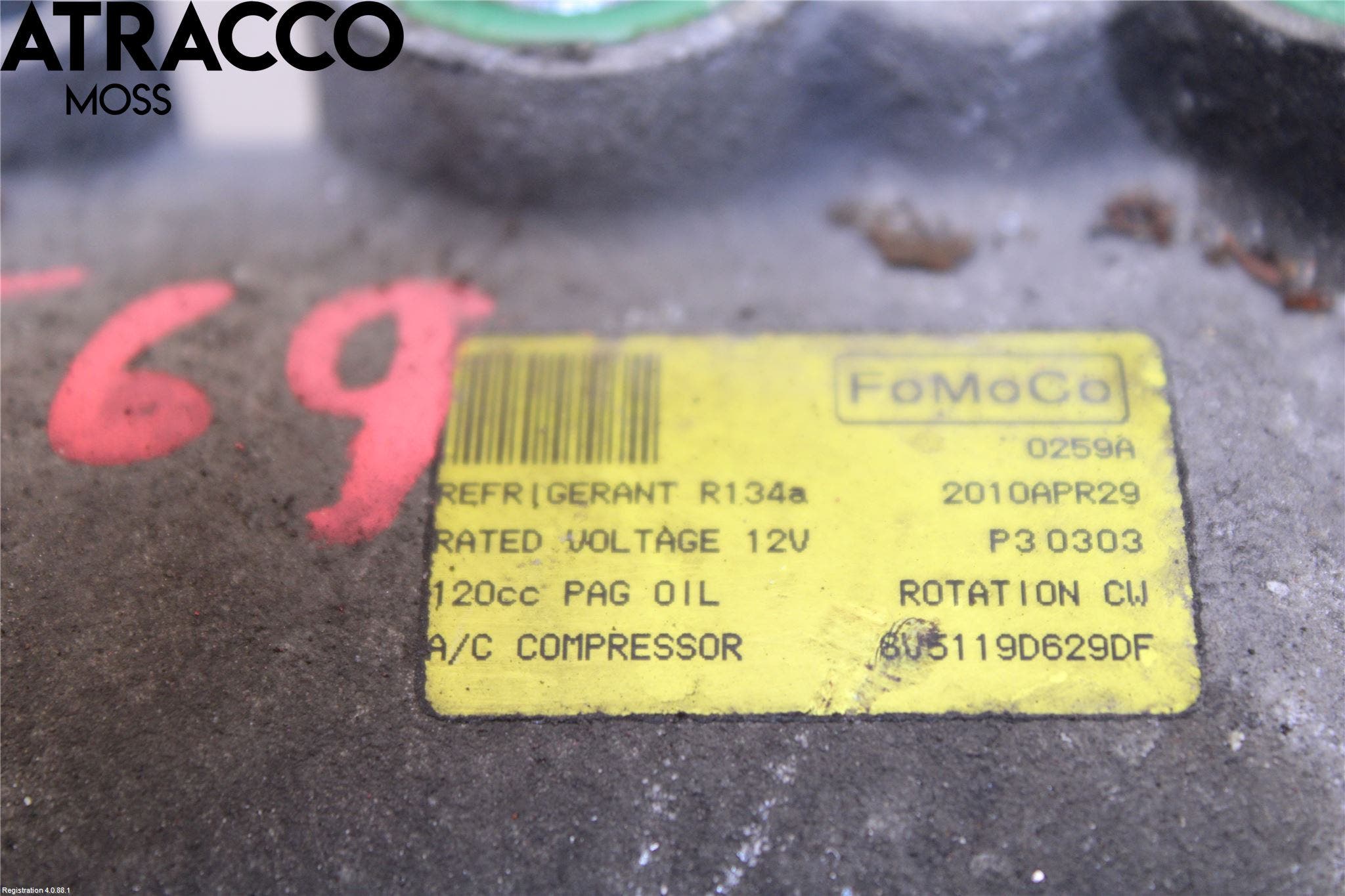 Ford FIESTA 09-12 Varme Ac Kompressor