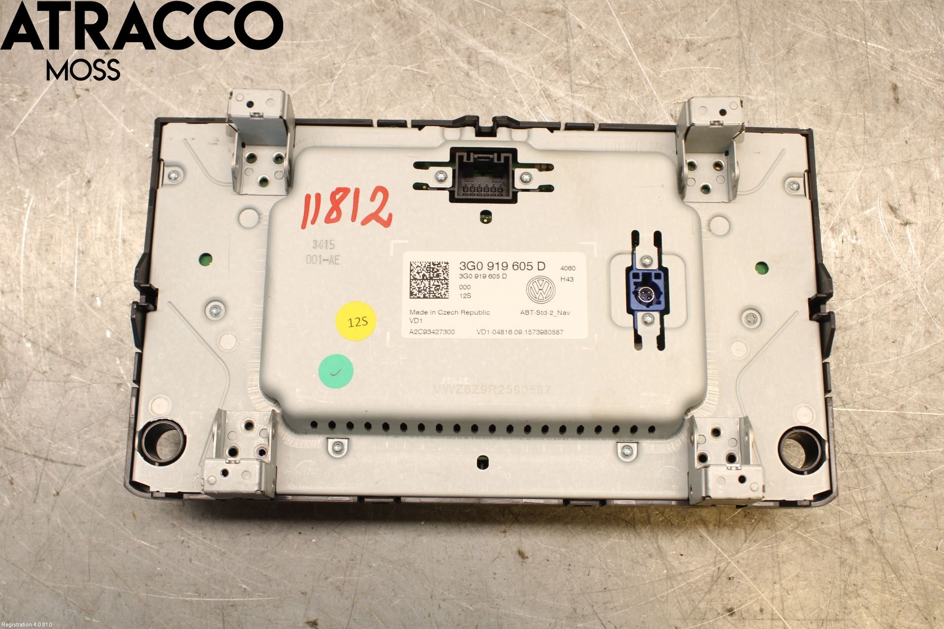 Volkswagen VW GOLF / E-GOLF VII 13-20 Multifunktionsdisplay