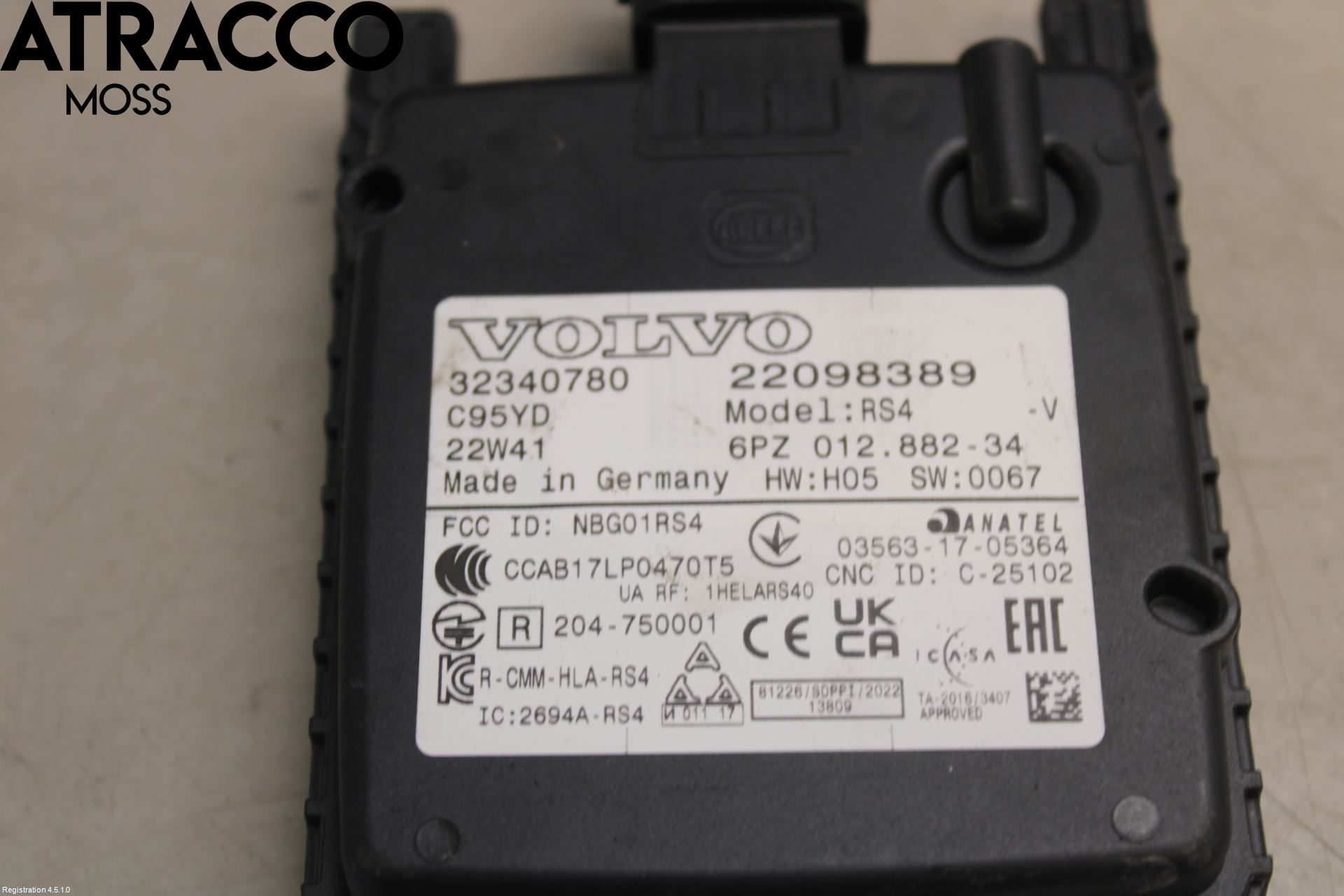 Volvo XC40/RECHARGE 18- Sensor Regnsensor