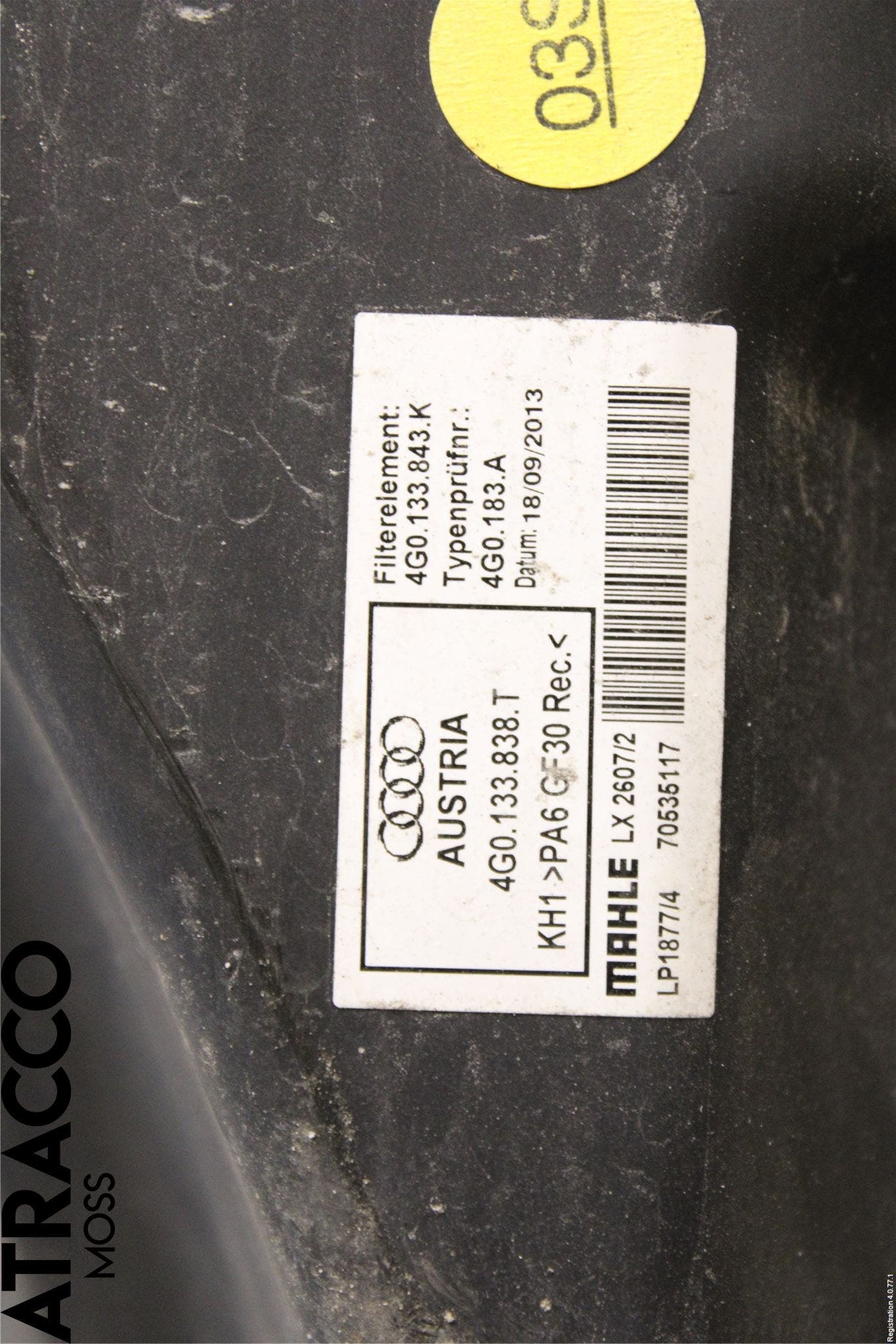 Audi A6/S6 4G 11-18 Luftfilter Boks