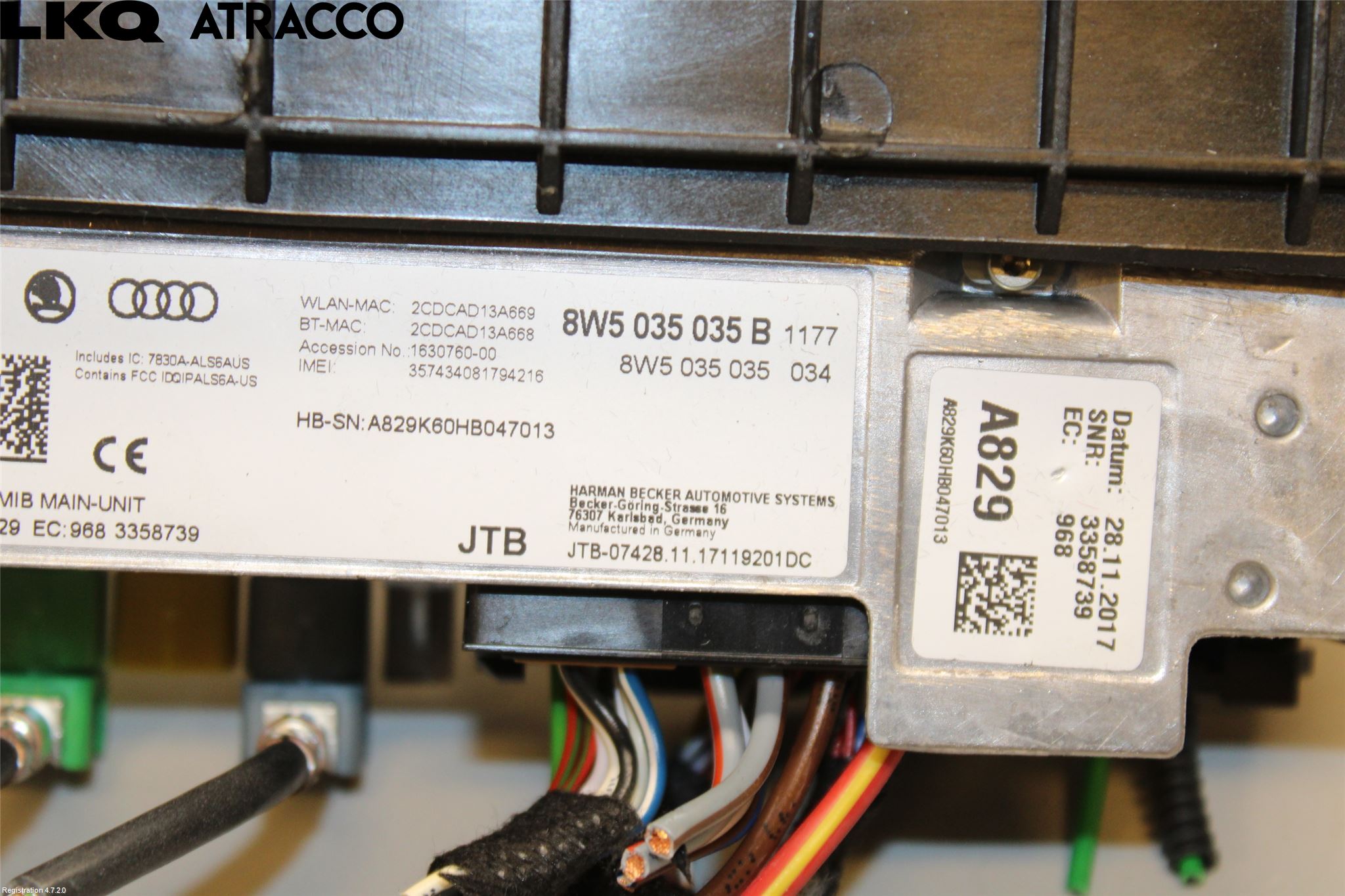 Audi A4/S4 B9 16-19 Stereo Radio Med Cd