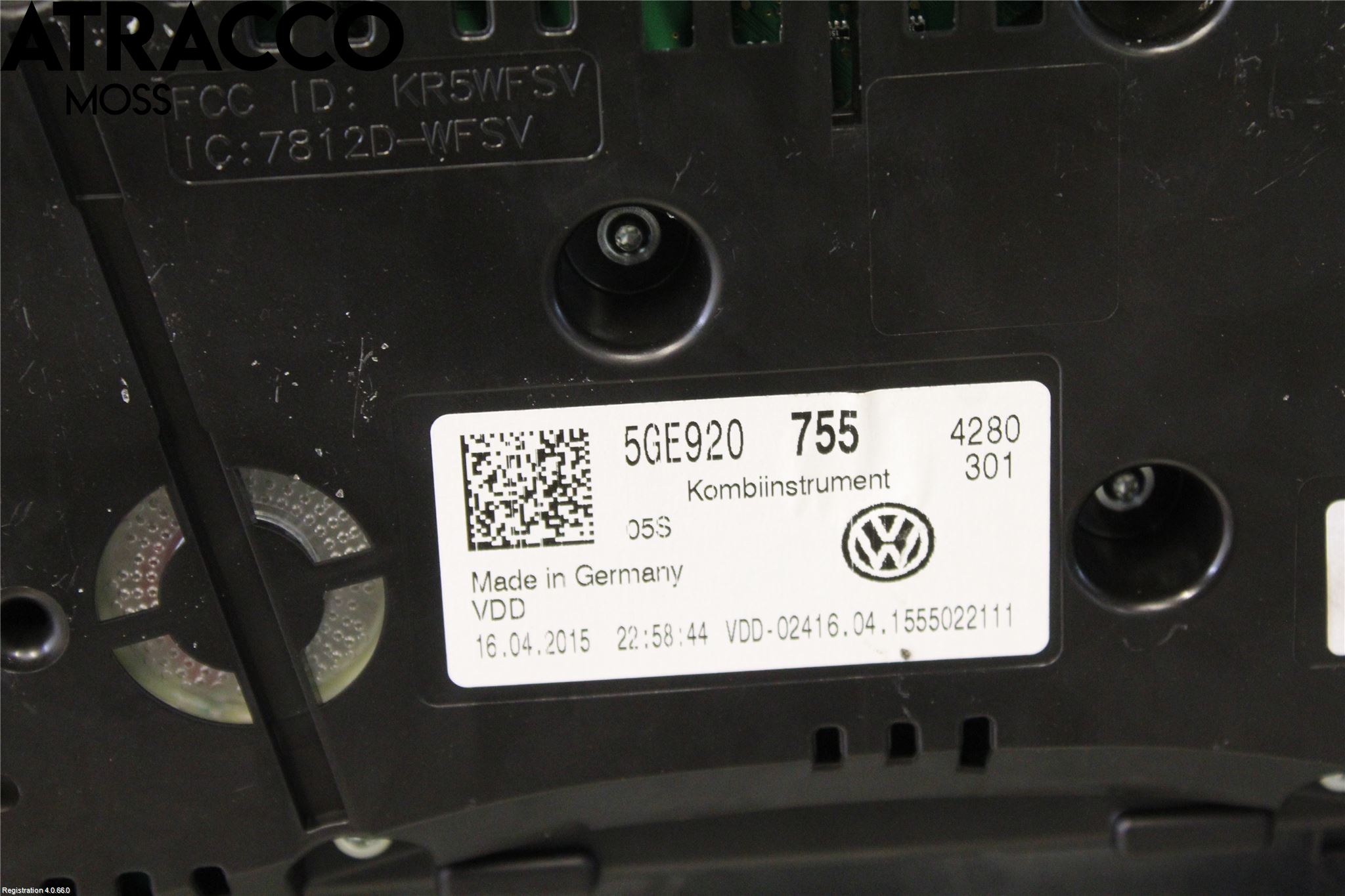 Volkswagen VW GOLF / E-GOLF VII 13-20 Instr Kombinert