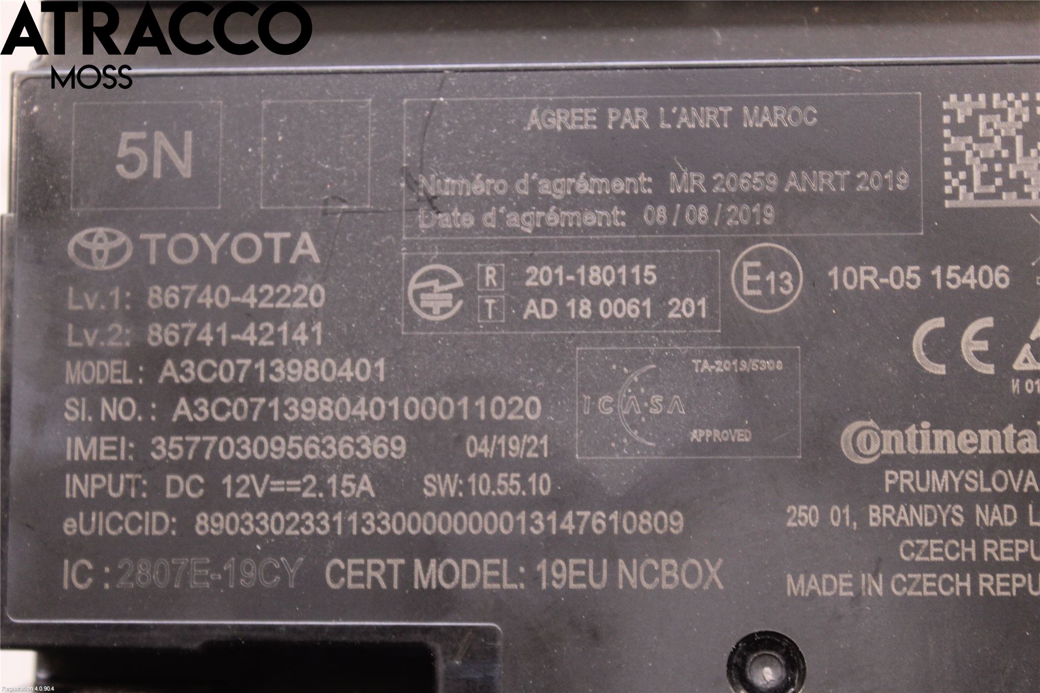 Toyota RAV4 19- Styreenhet Tale