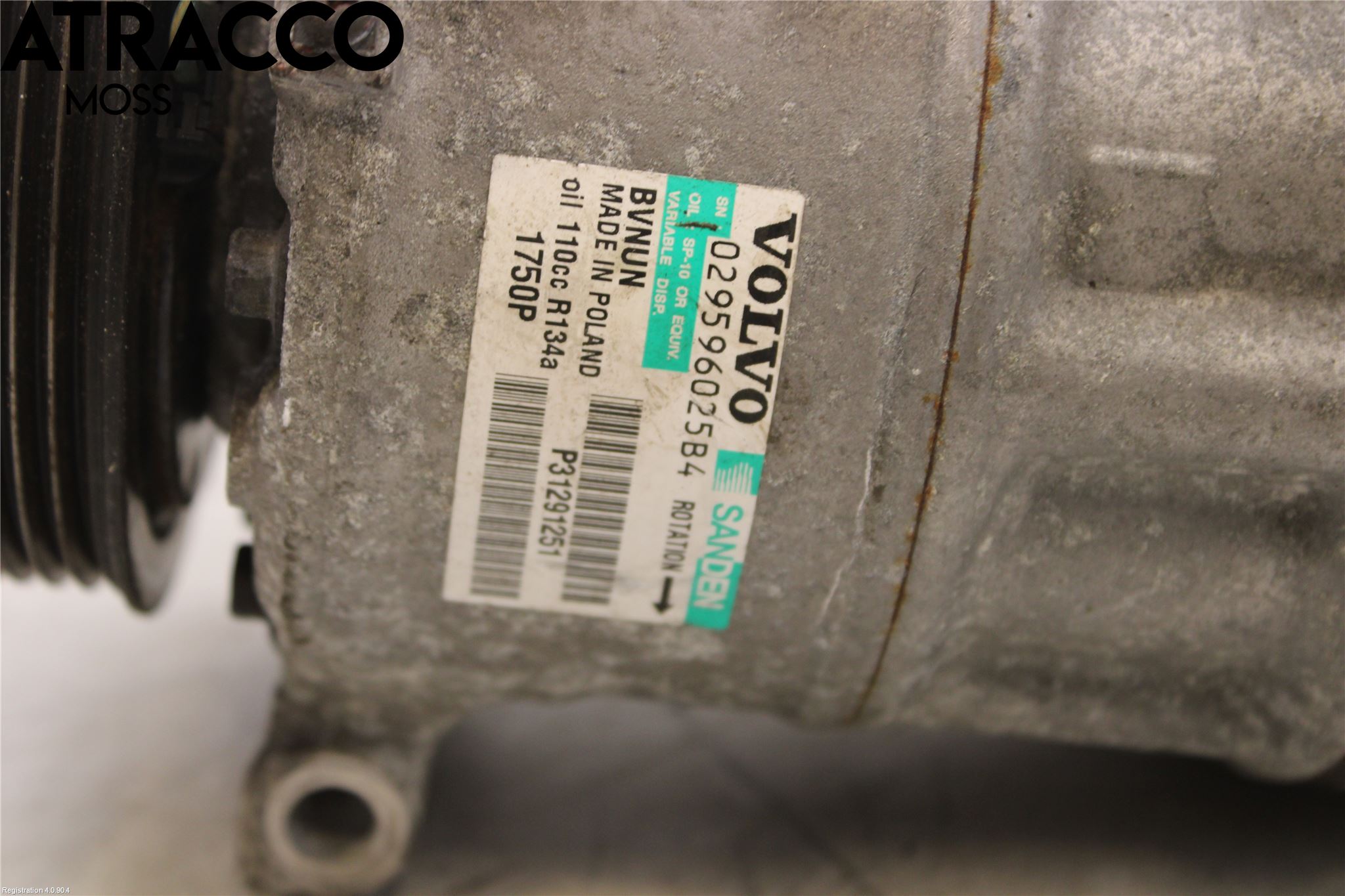 Volvo V40 12-19 Varme Ac Kompressor