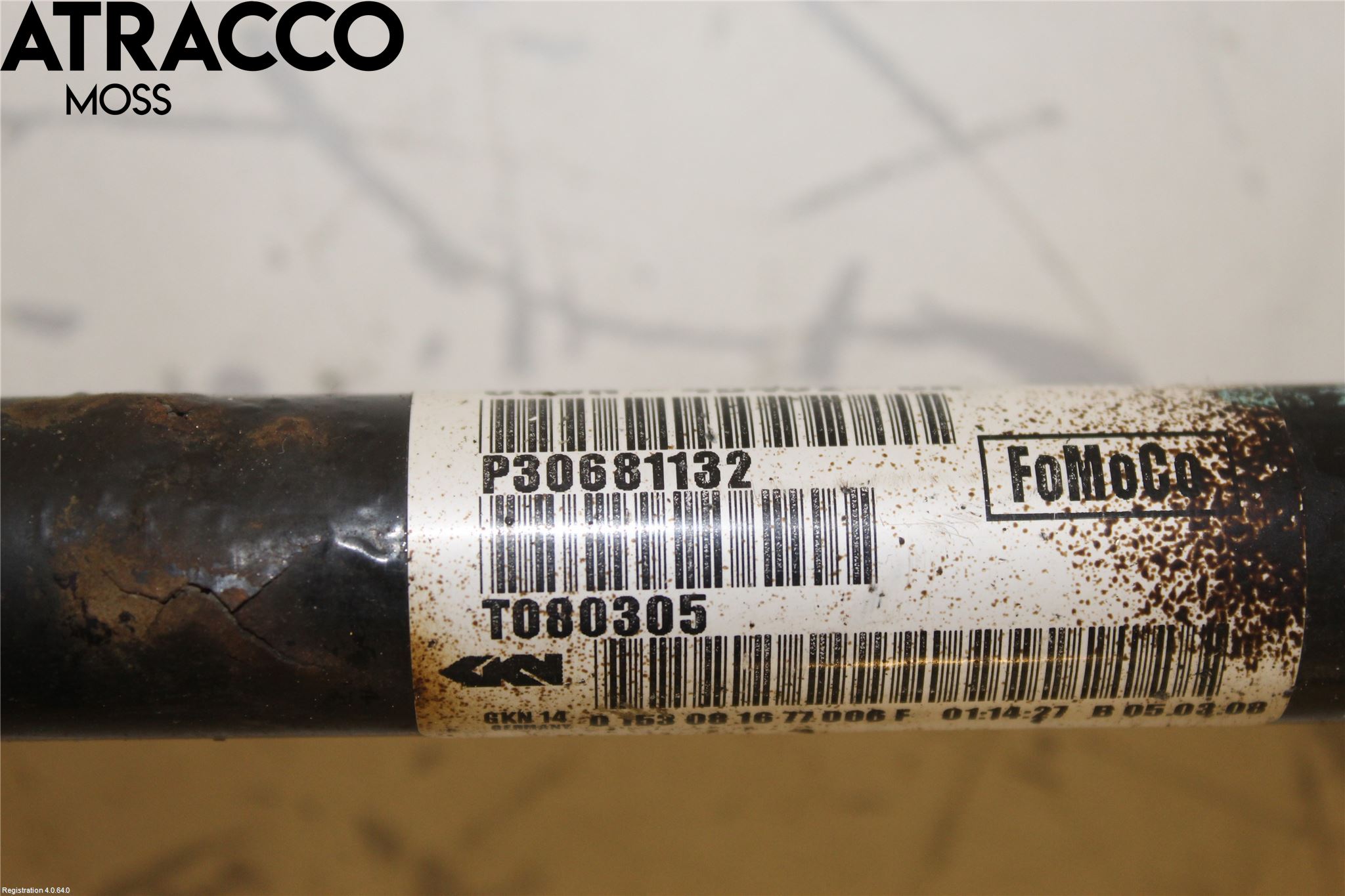 Volvo XC70 08-13 Drivaksel Bak Kompl Venstre