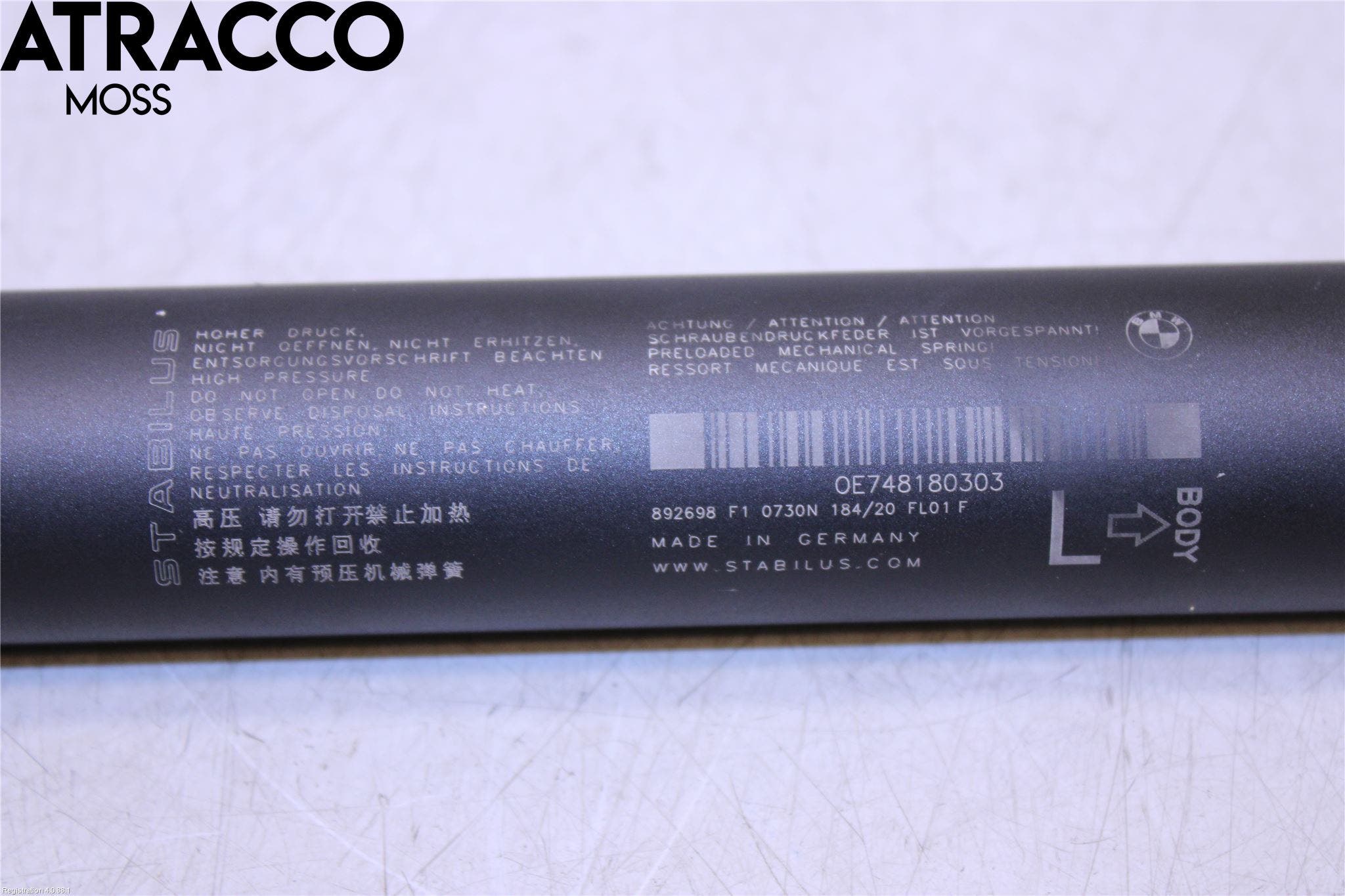 BMW X1 F48 15-22 Bakluke Demper-Gassfjær