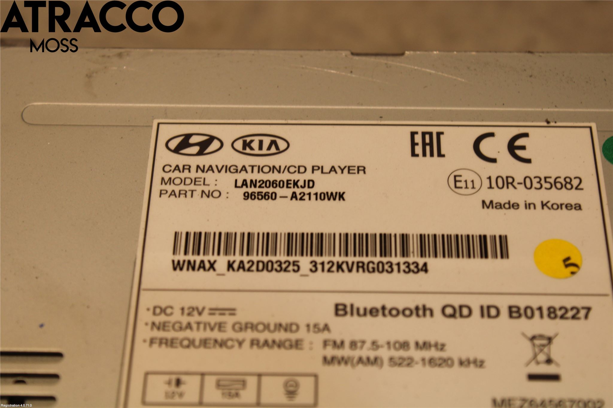 Kia CEED 12-18 Stereo Radio Med Cd