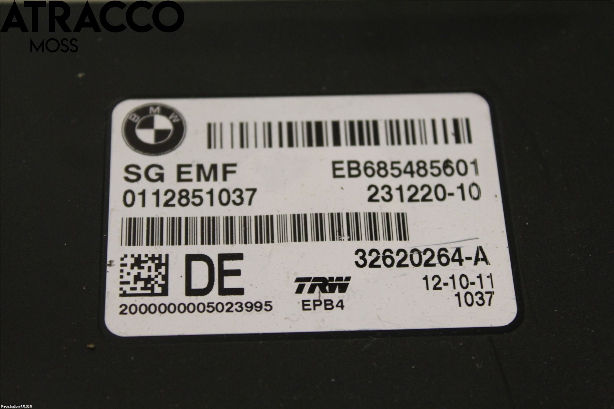 BMW 5 F10/F11/F18 09-17 Styreenhet Parkbrems