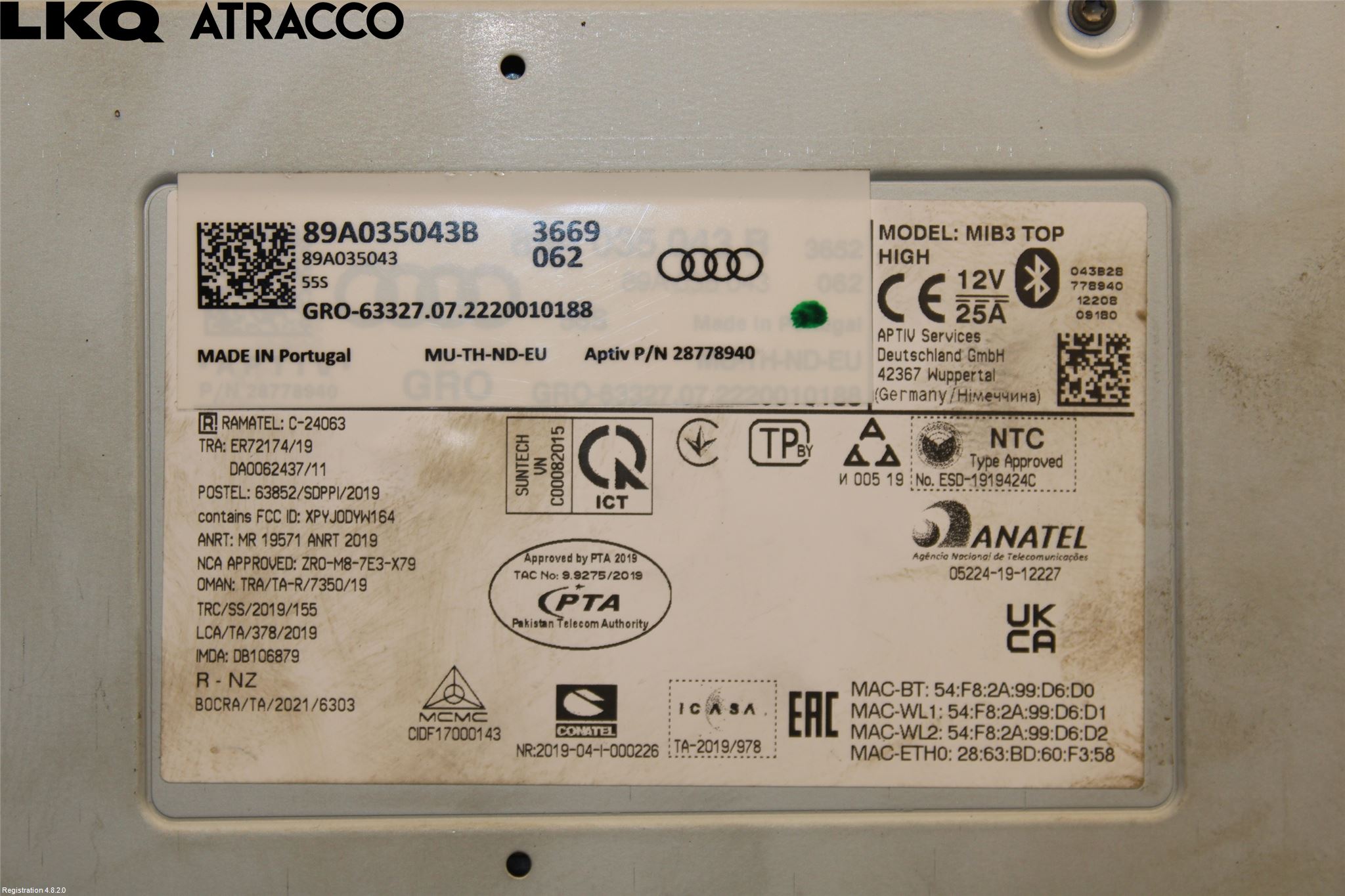 Audi Q4 E-TRON FZ 22- Stereo Forsterker