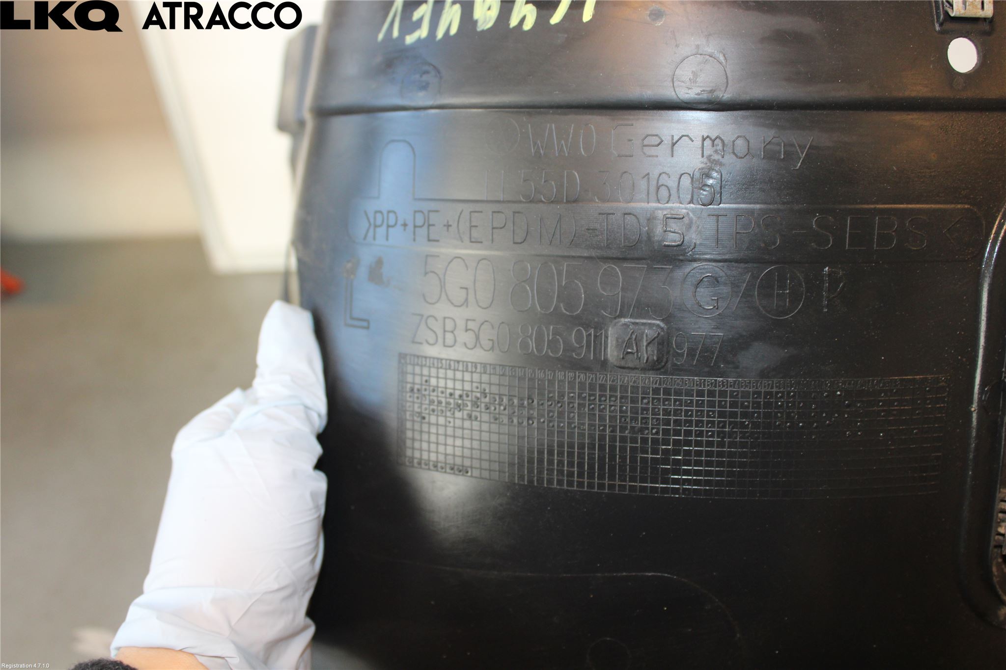 Volkswagen VW GOLF / E-GOLF VII 13-20 Skjerm Indre