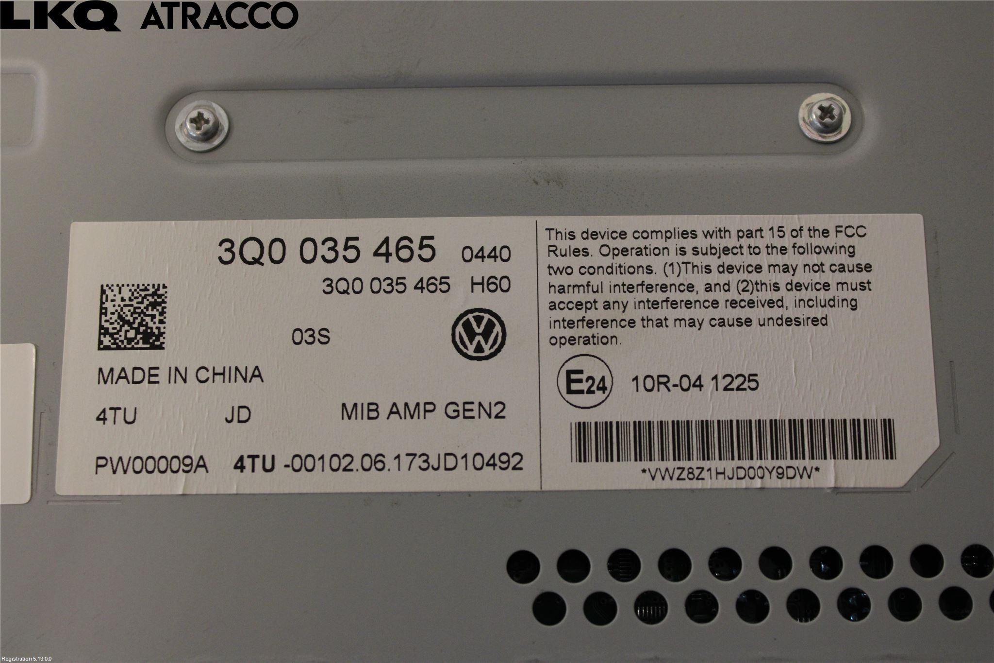 Volkswagen VW PASSAT 15-19 Stereo Forsterker
