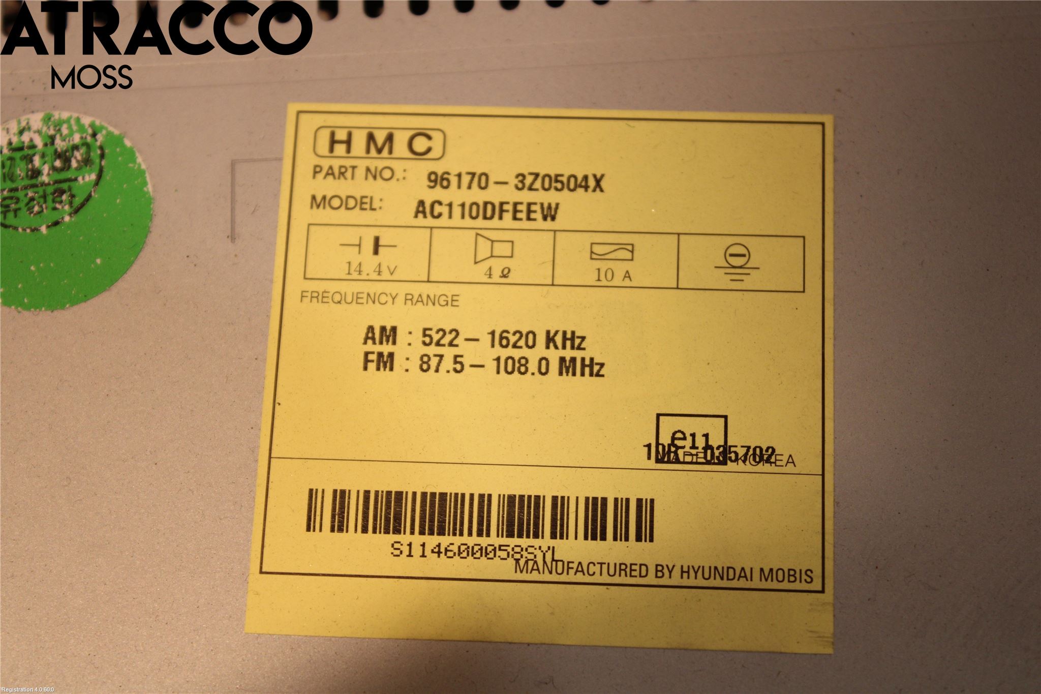 Hyundai i40 08-15 Stereo Radio Med Cd