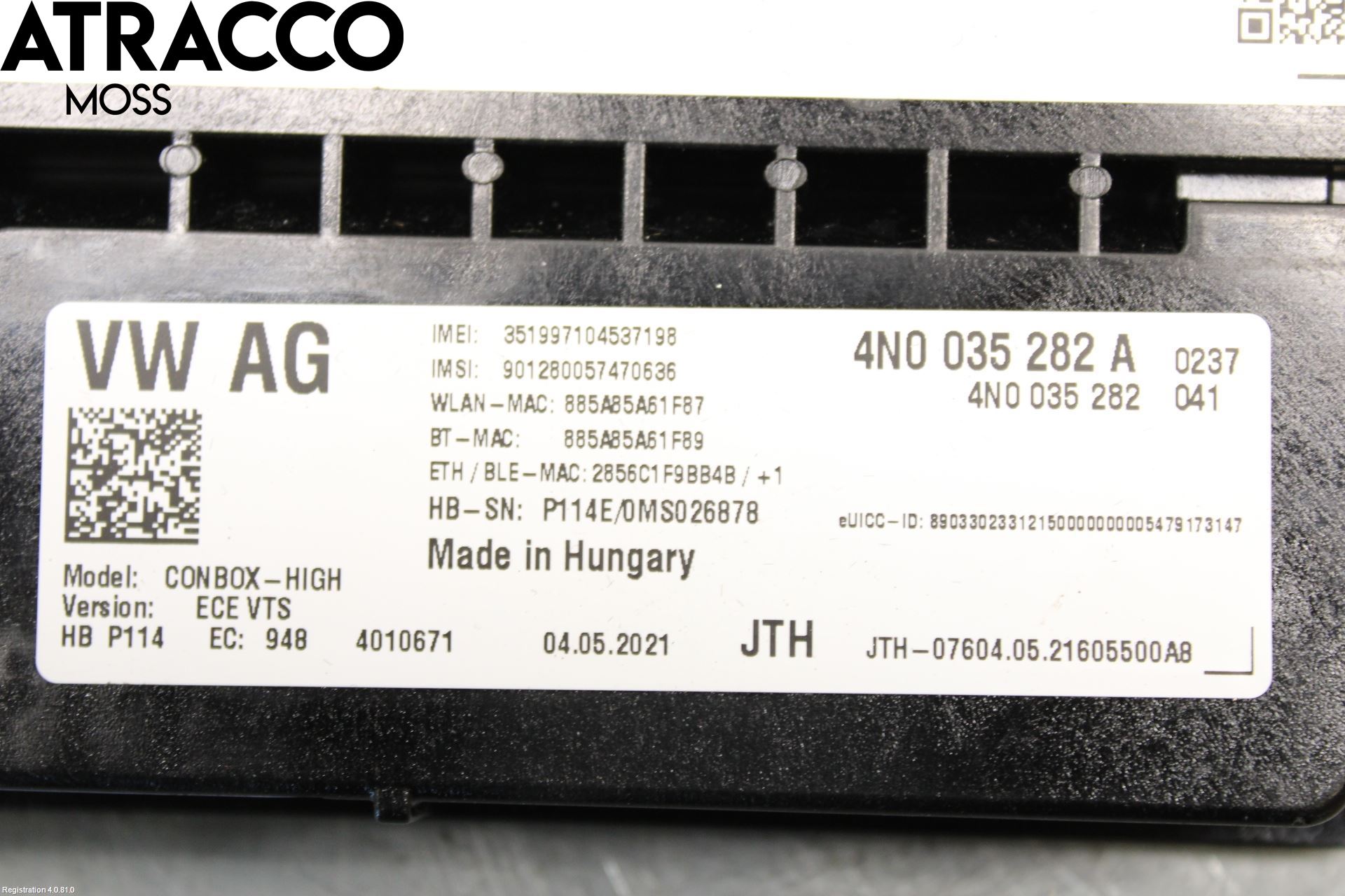 Porsche TAYCAN 20- Styreenhet Øvrig