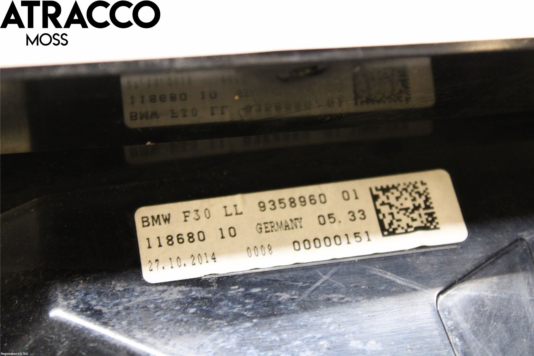 BMW 3 F30/F31/F80 12-19 Instr Skjerm Dvd-Gps-Ac-Tlf