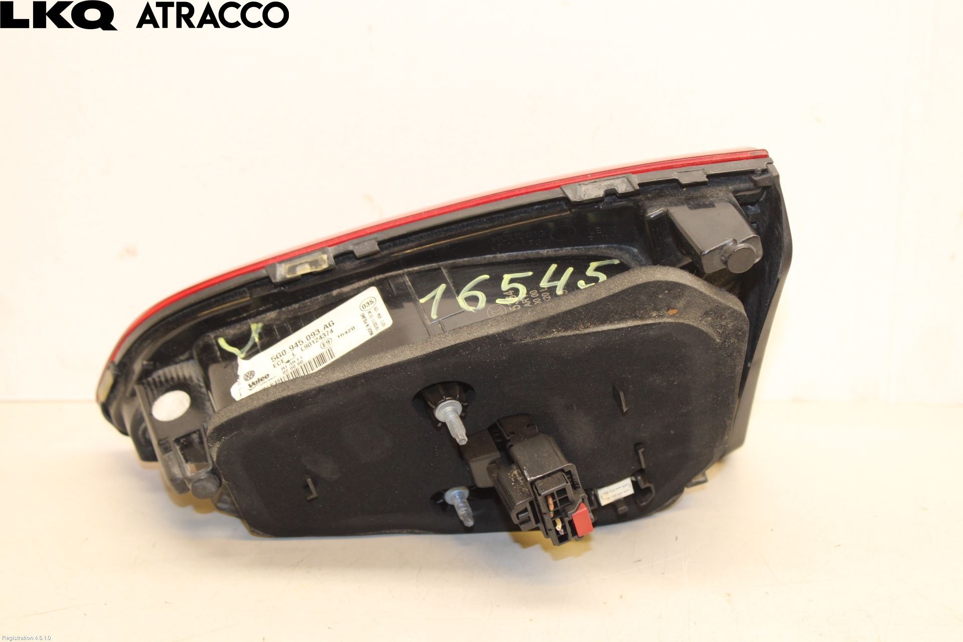 Volkswagen VW GOLF / E-GOLF VII 13-20 Baklykt Venstre  På Luke(Indre