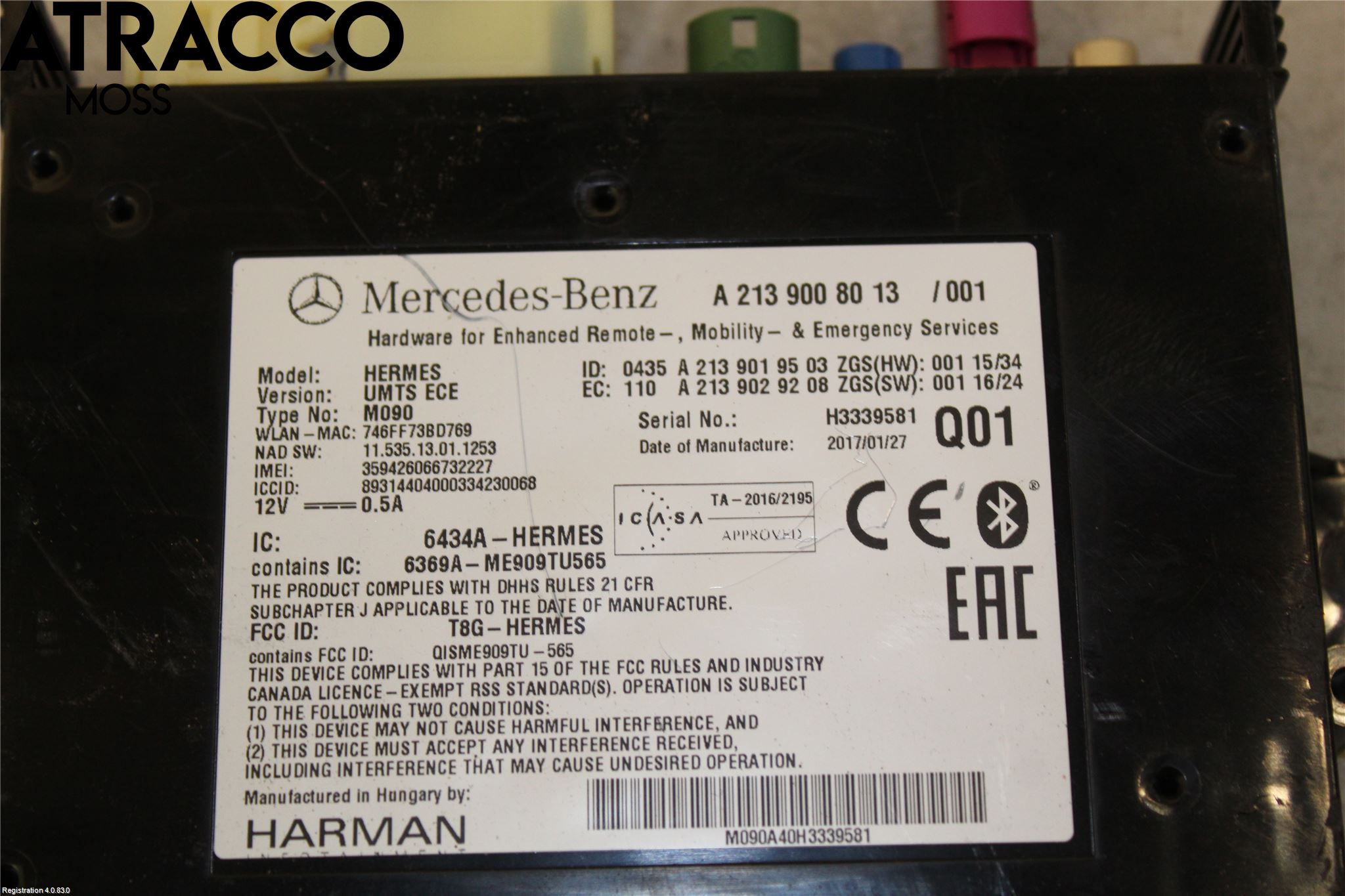 Mercedes-Benz MB C-KLASS (W205) 14-21 Styrenhet Multimedia