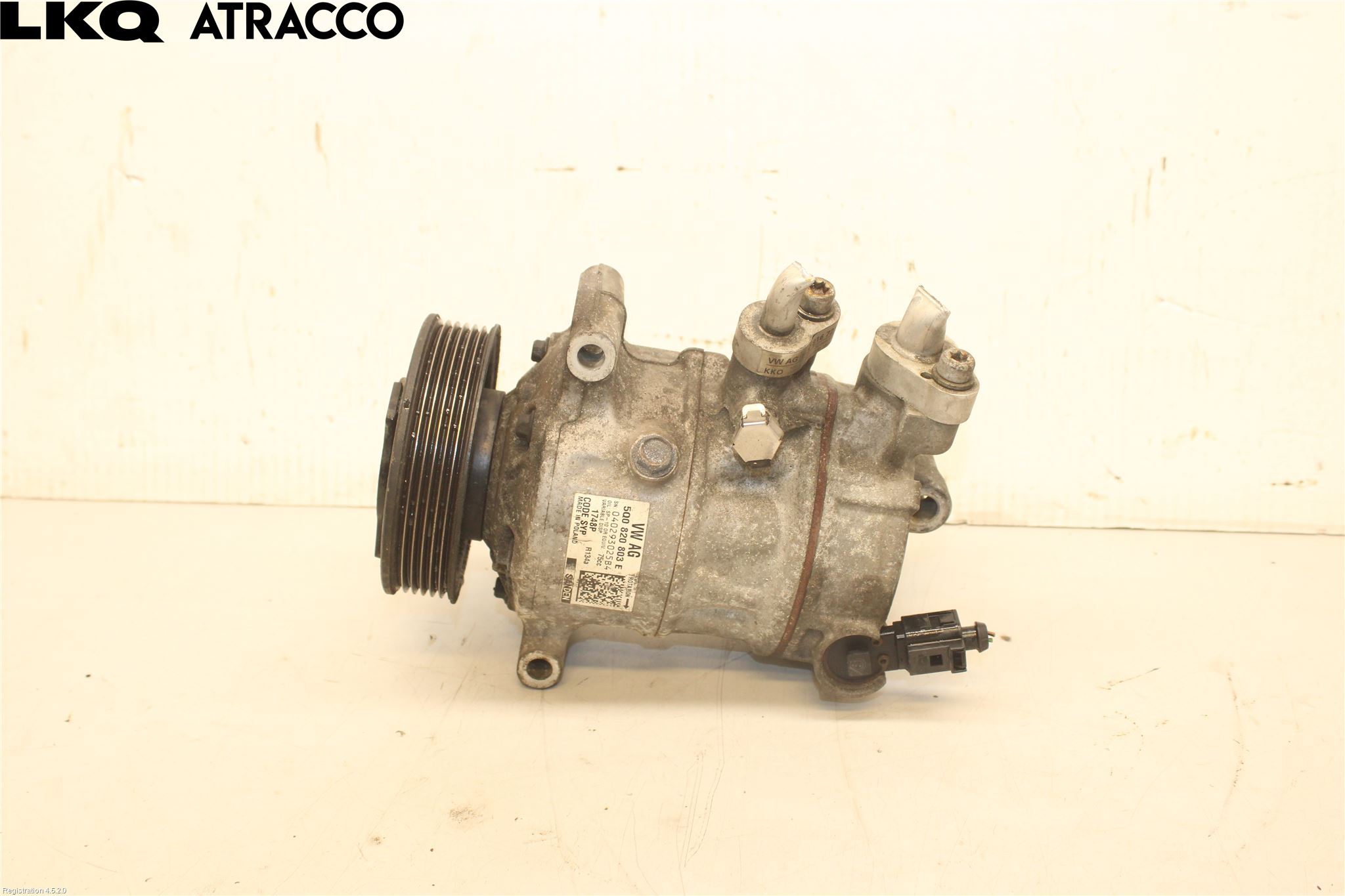Volkswagen VW GOLF / E-GOLF VII 13-20 Varme Ac Kompressor