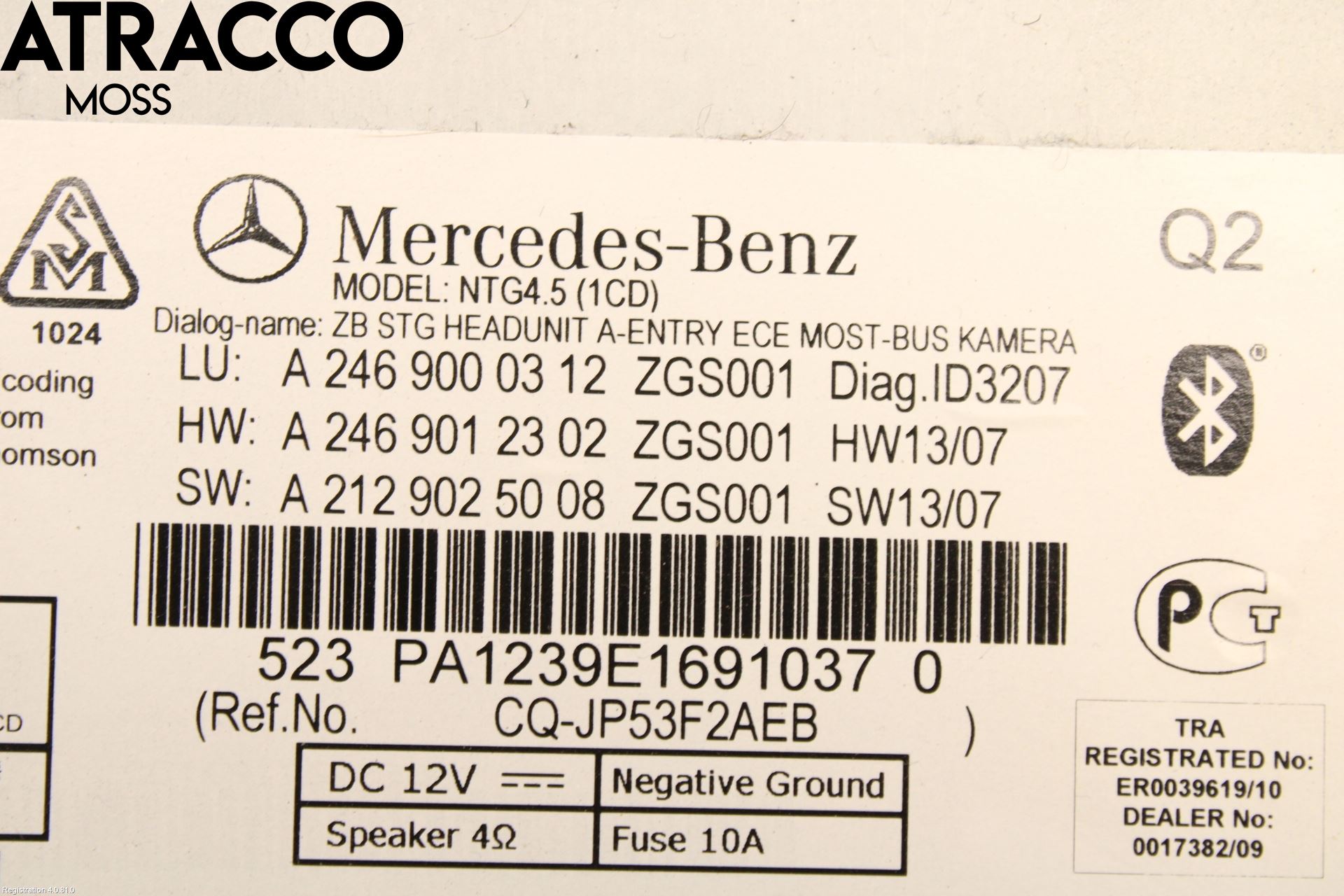 Mercedes-Benz MB A-KLASS (W176) 13-18 Stereo Radio Med Cd