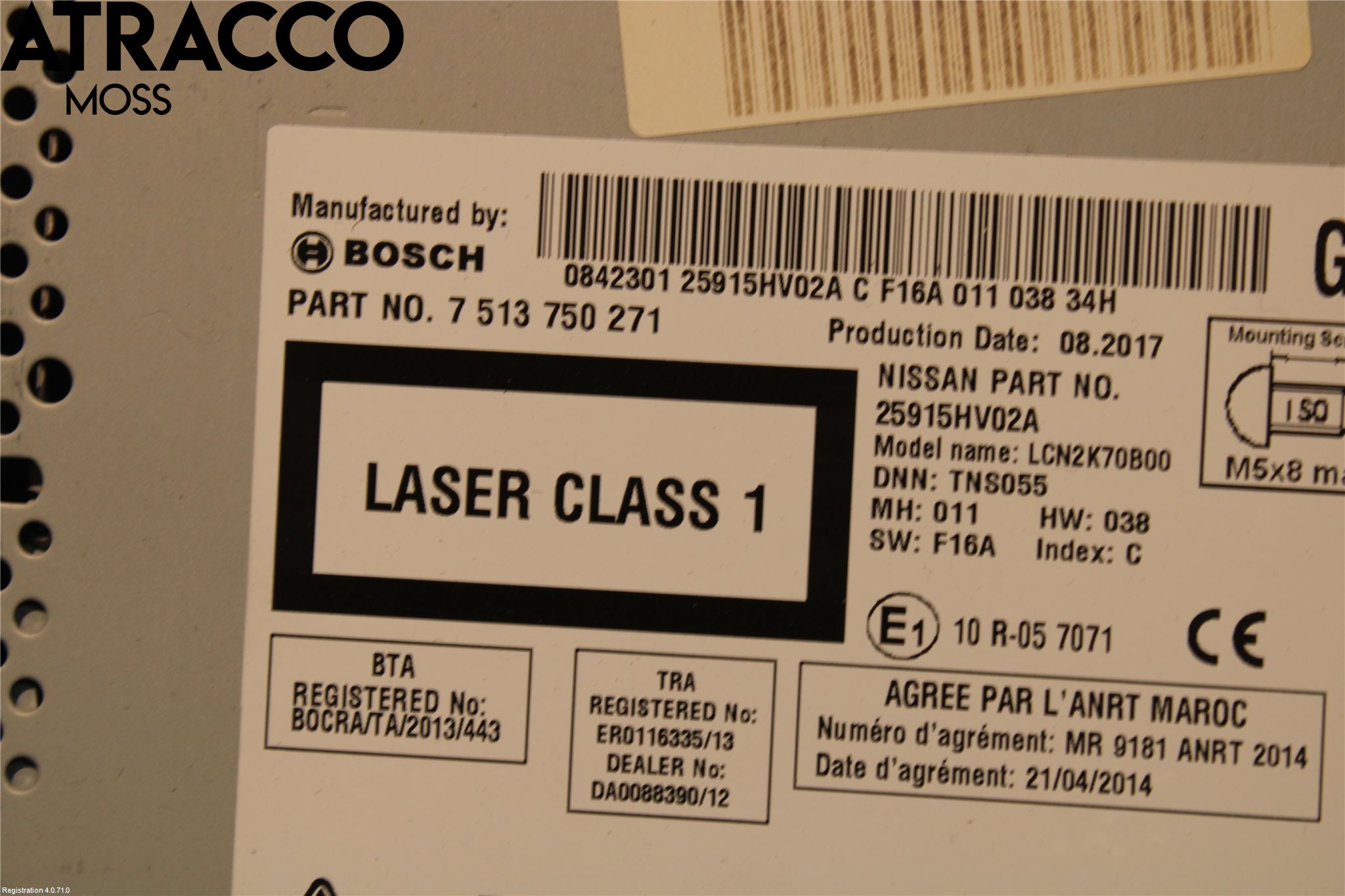 Nissan QASHQAI 17-21 Stereo Radio Med Cd